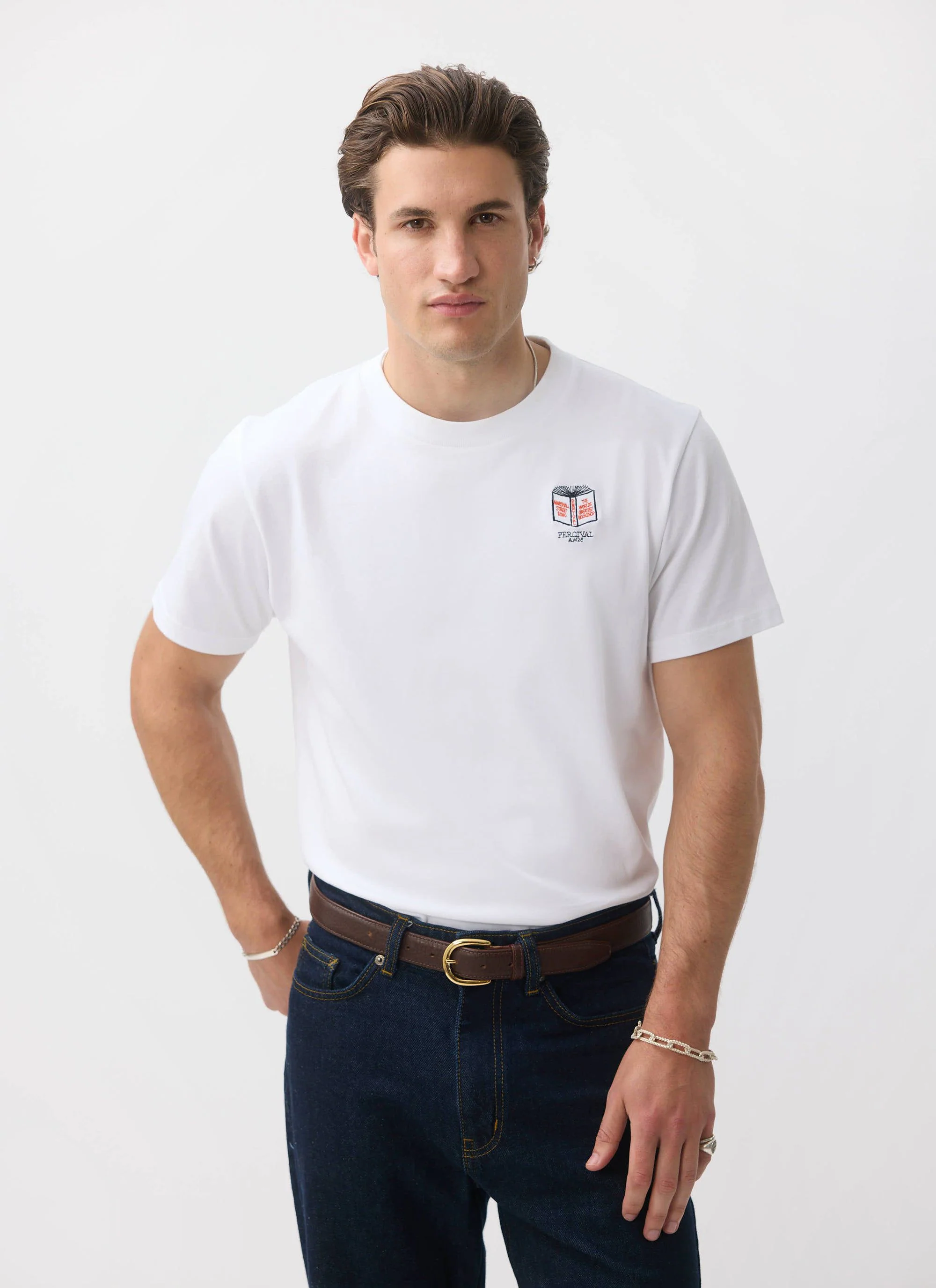 4428-greatest-bookshop-t-shirt-embroidered-organic-cotton-white-3.webp Greatest Bookshop T Shirt | Embroidered Organic Cotton | White