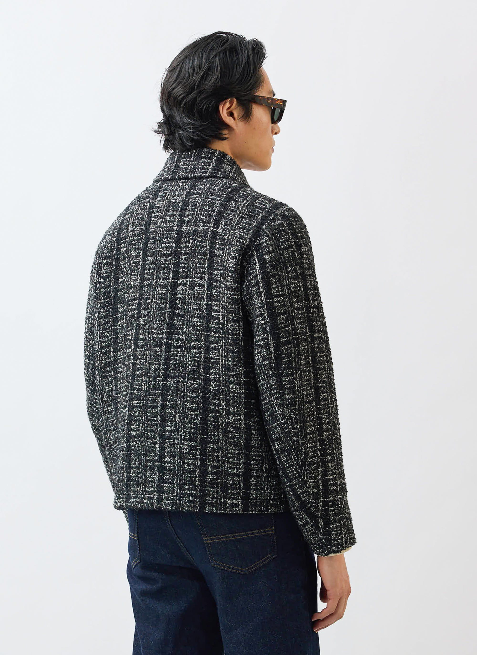 Ingegno Zip Wool Boxy Jacket | Black