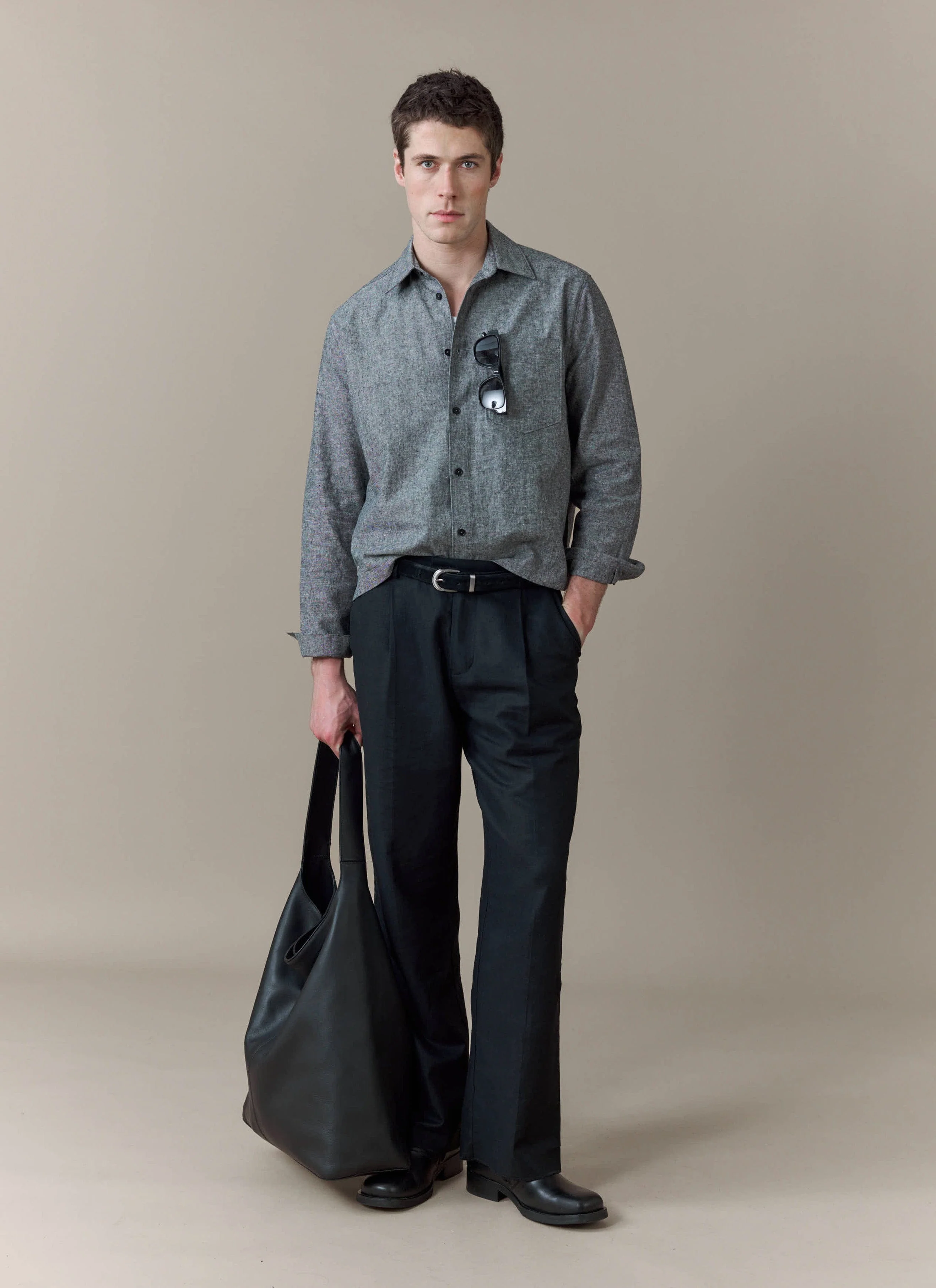 4484-textured-boxy-shirt-cotton-grey-3.webp Textured Boxy Shirt | Cotton | Grey
