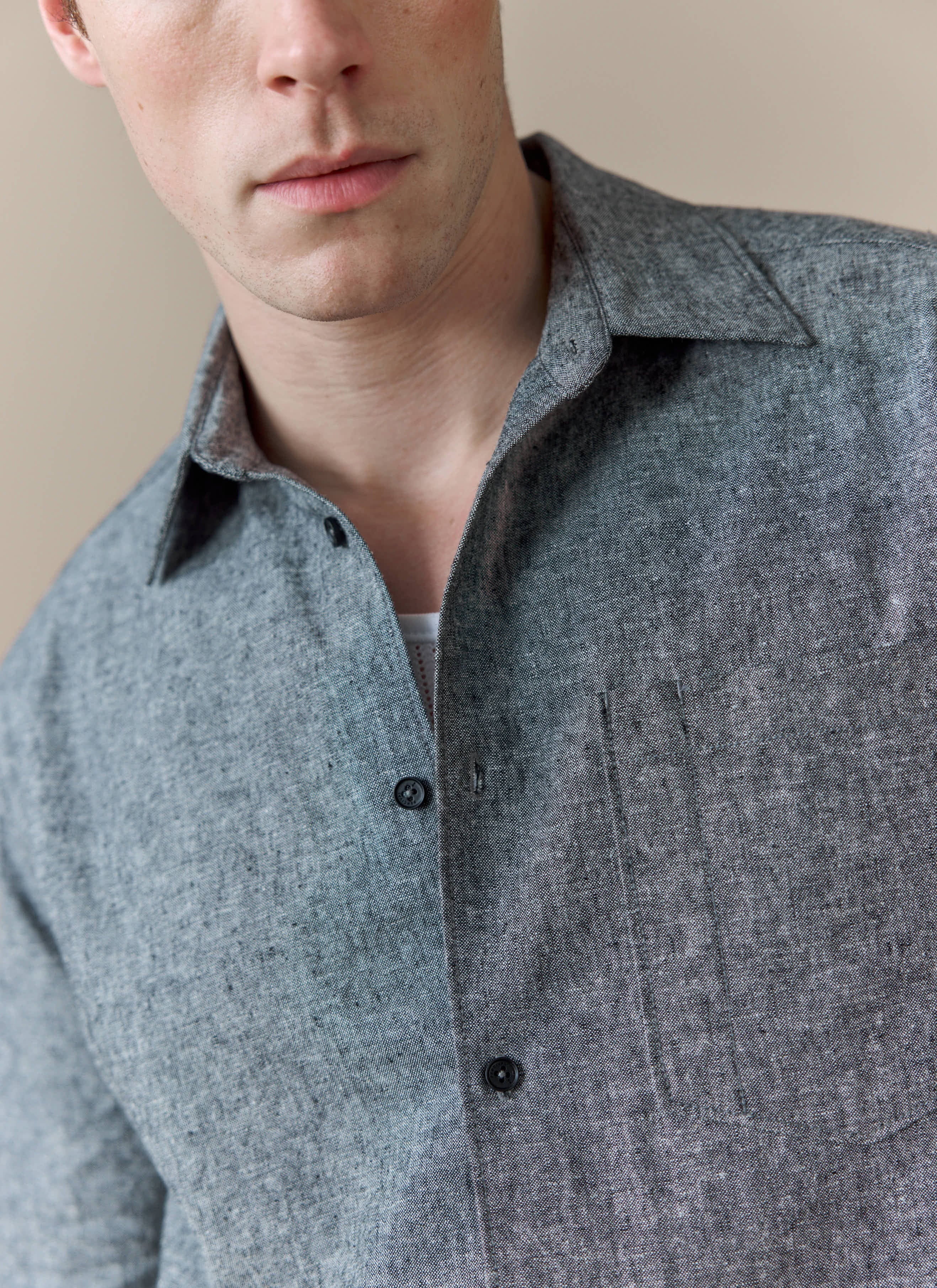 4484-textured-boxy-shirt-cotton-grey-4.jpg Textured Boxy Shirt | Cotton | Grey
