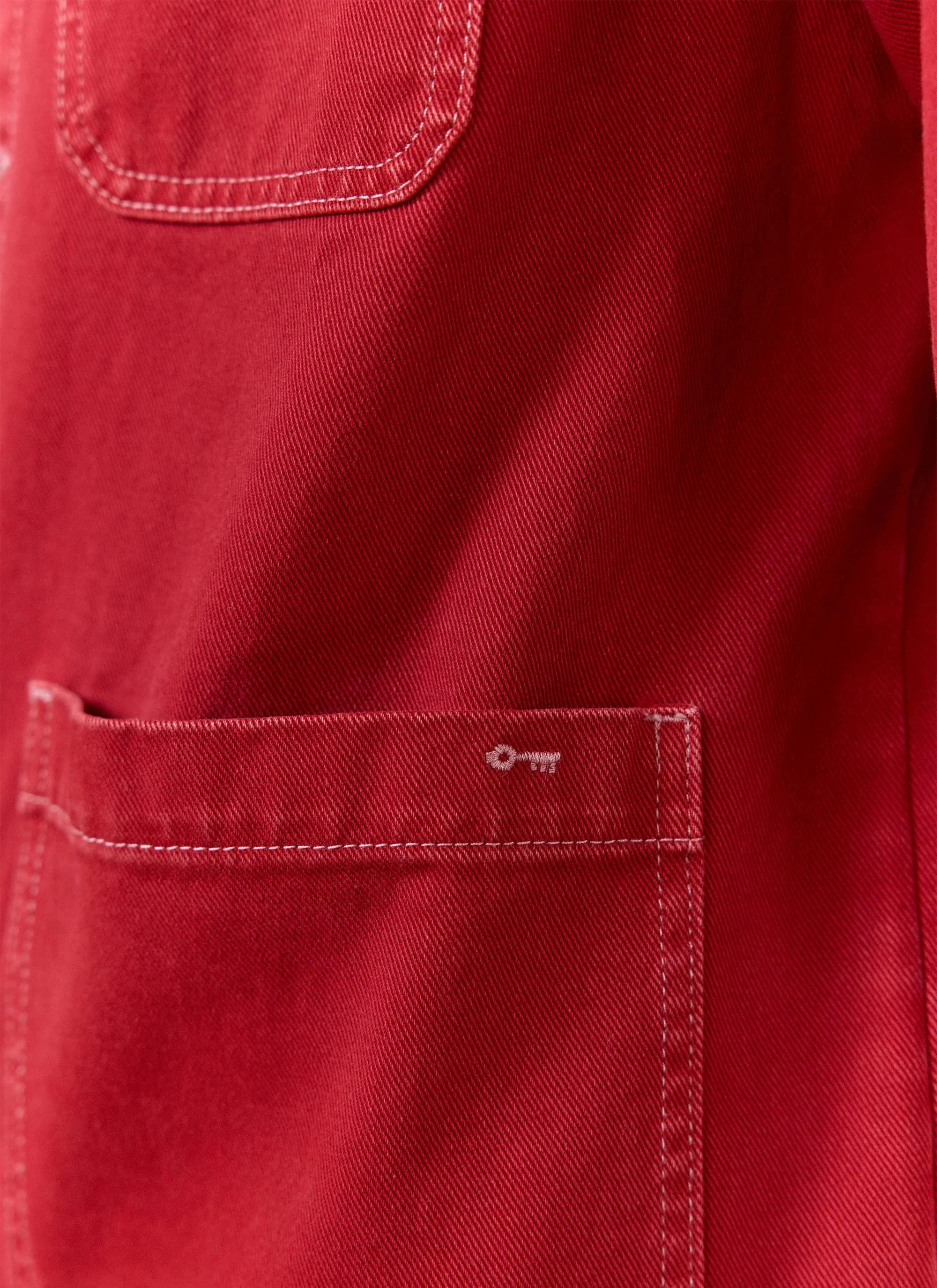 Vintage Wash Oliver Chore Jacket | Cotton Canvas | Red