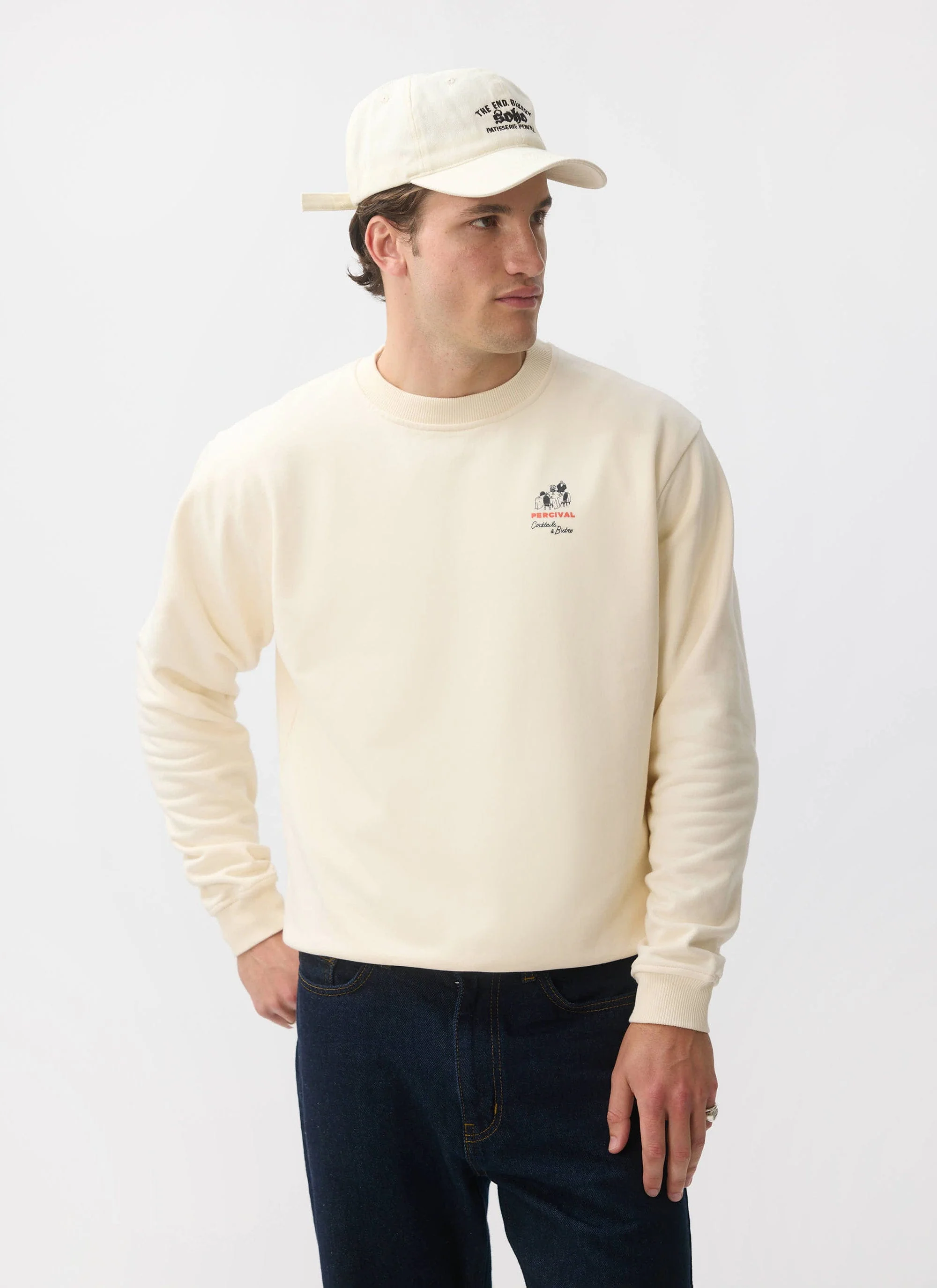 4539-bistro-printed-sweatshirt-cotton-cream-2.webp Bistro Printed Sweatshirt | Cotton | Cream