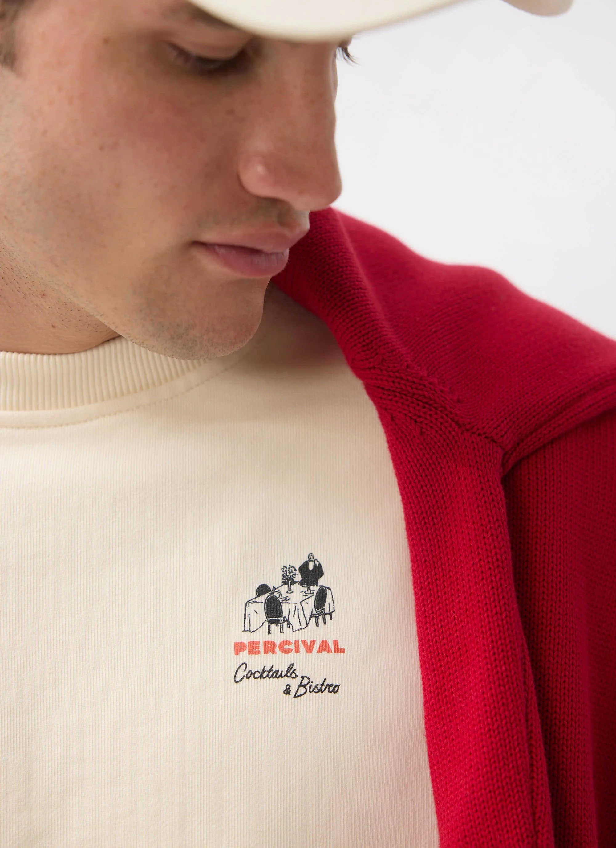 4539-bistro-printed-sweatshirt-cotton-cream-4.webp Bistro Printed Sweatshirt | Cotton | Cream