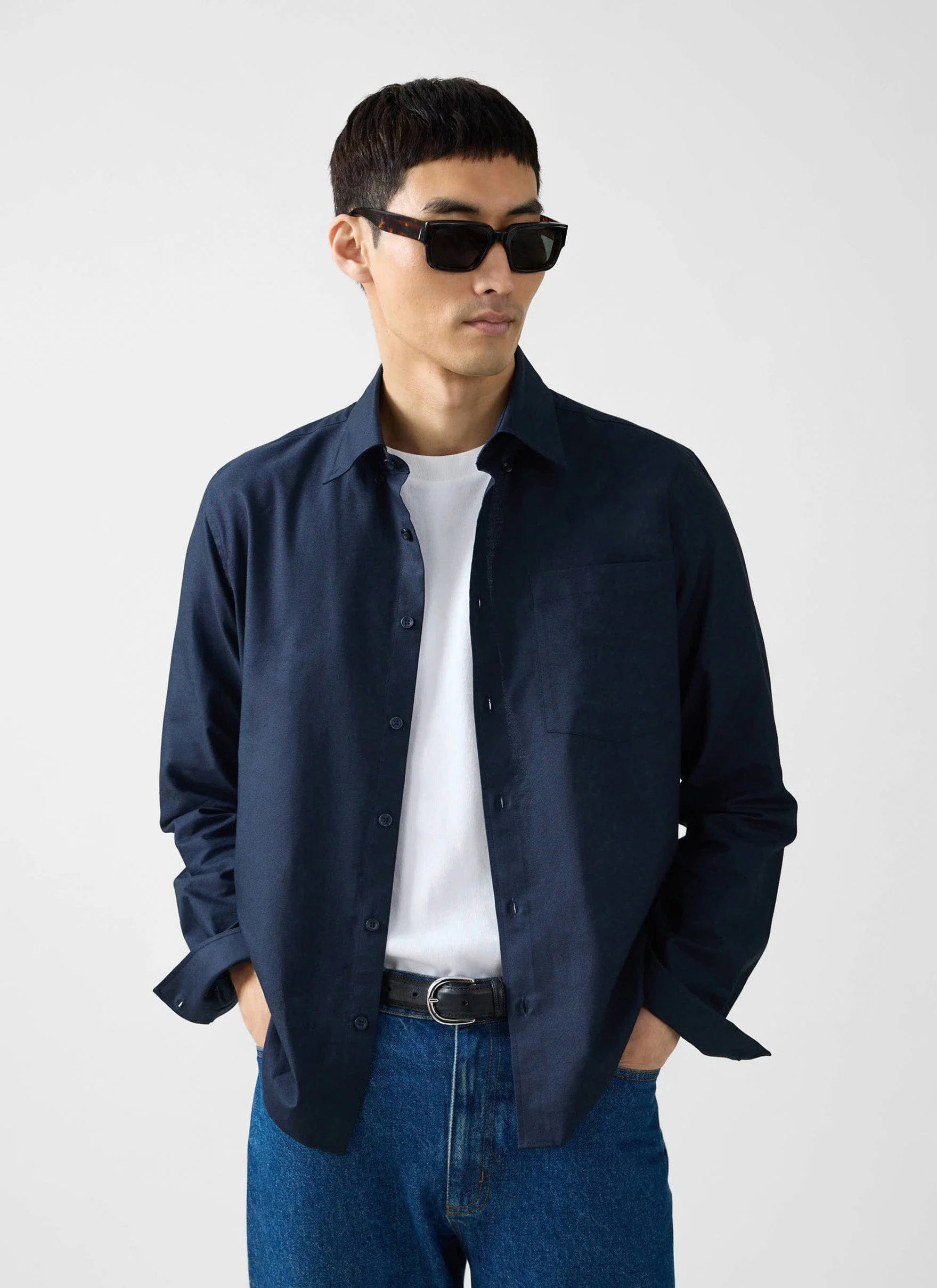 4553-oxford-regular-shirt-cotton-navy-1.webp Oxford Regular Shirt | Cotton | Navy