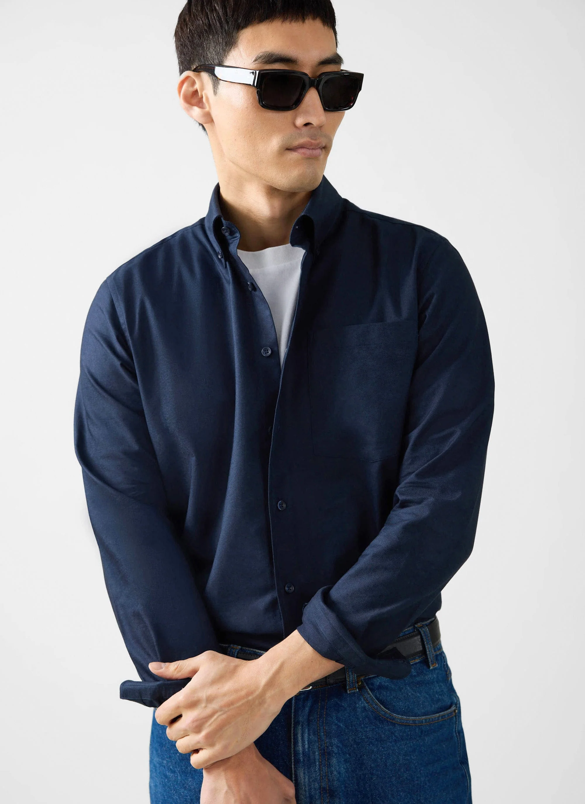 4553-oxford-regular-shirt-cotton-navy-2.webp Oxford Regular Shirt | Cotton | Navy