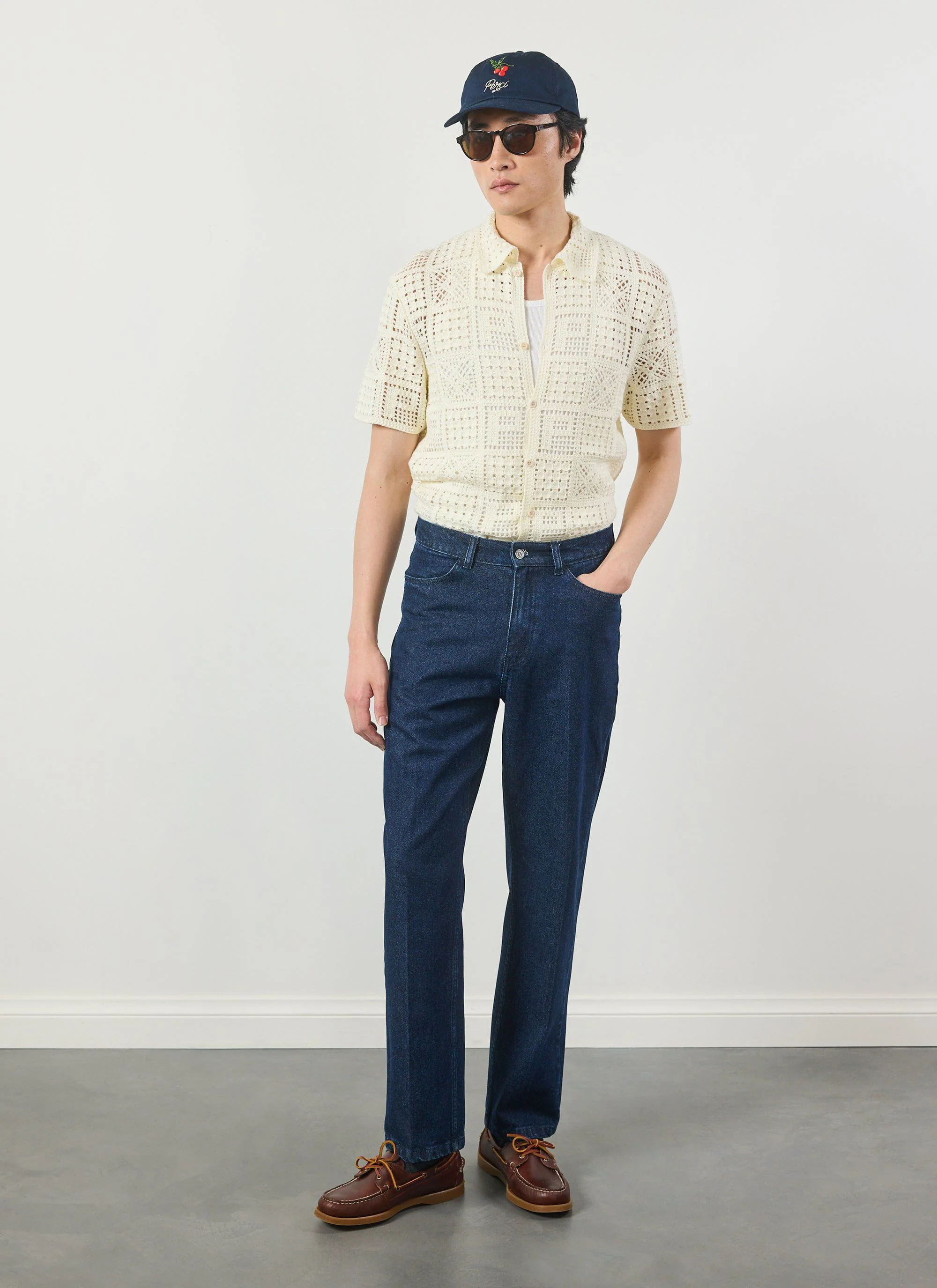 Crochet Groundsman Shirt | Cotton | Cream