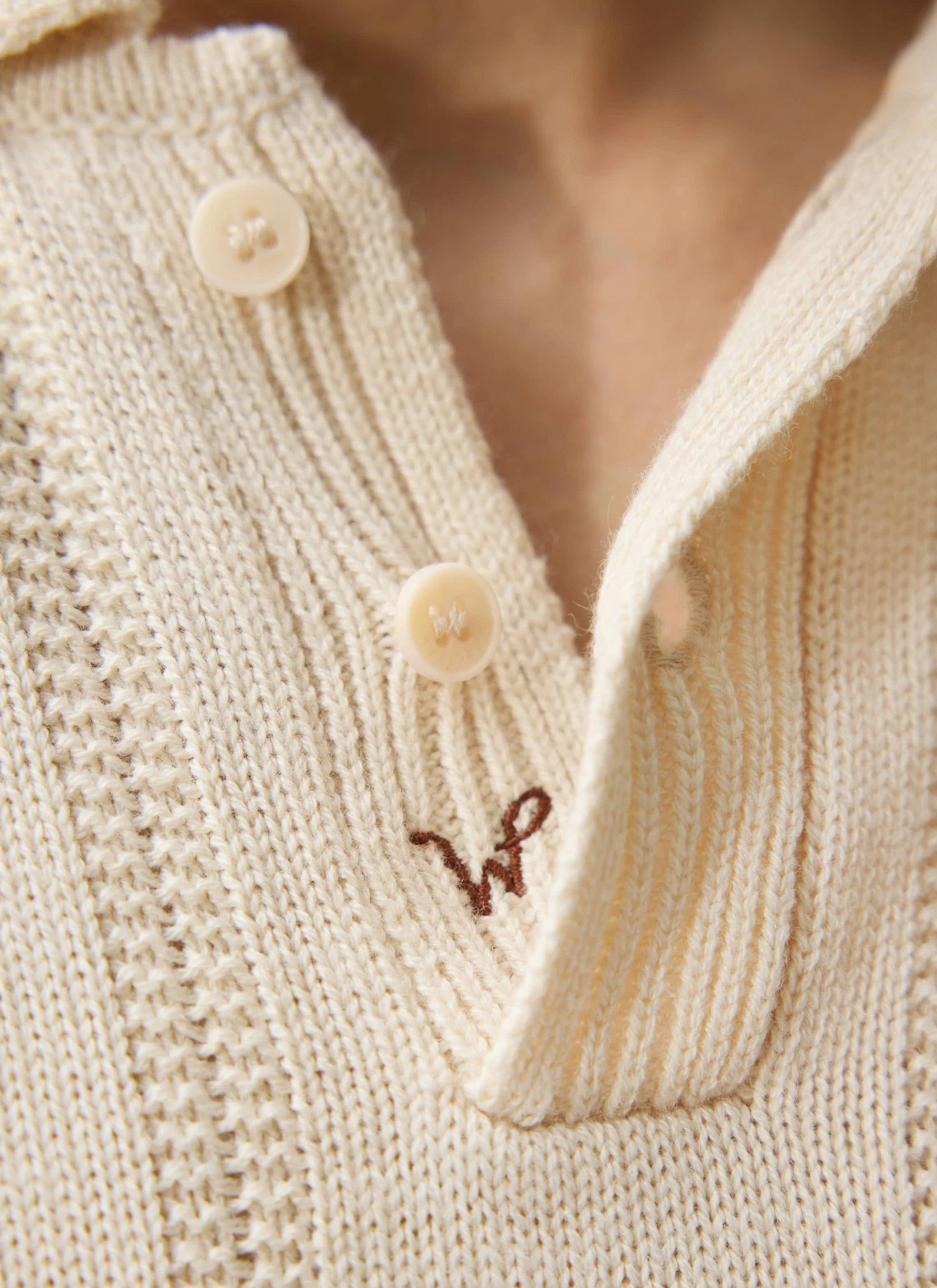4574-wool-knitted-polo-percival-x-warren-cream-3.webp Wool Knitted Polo | Percival x Warren | Cream