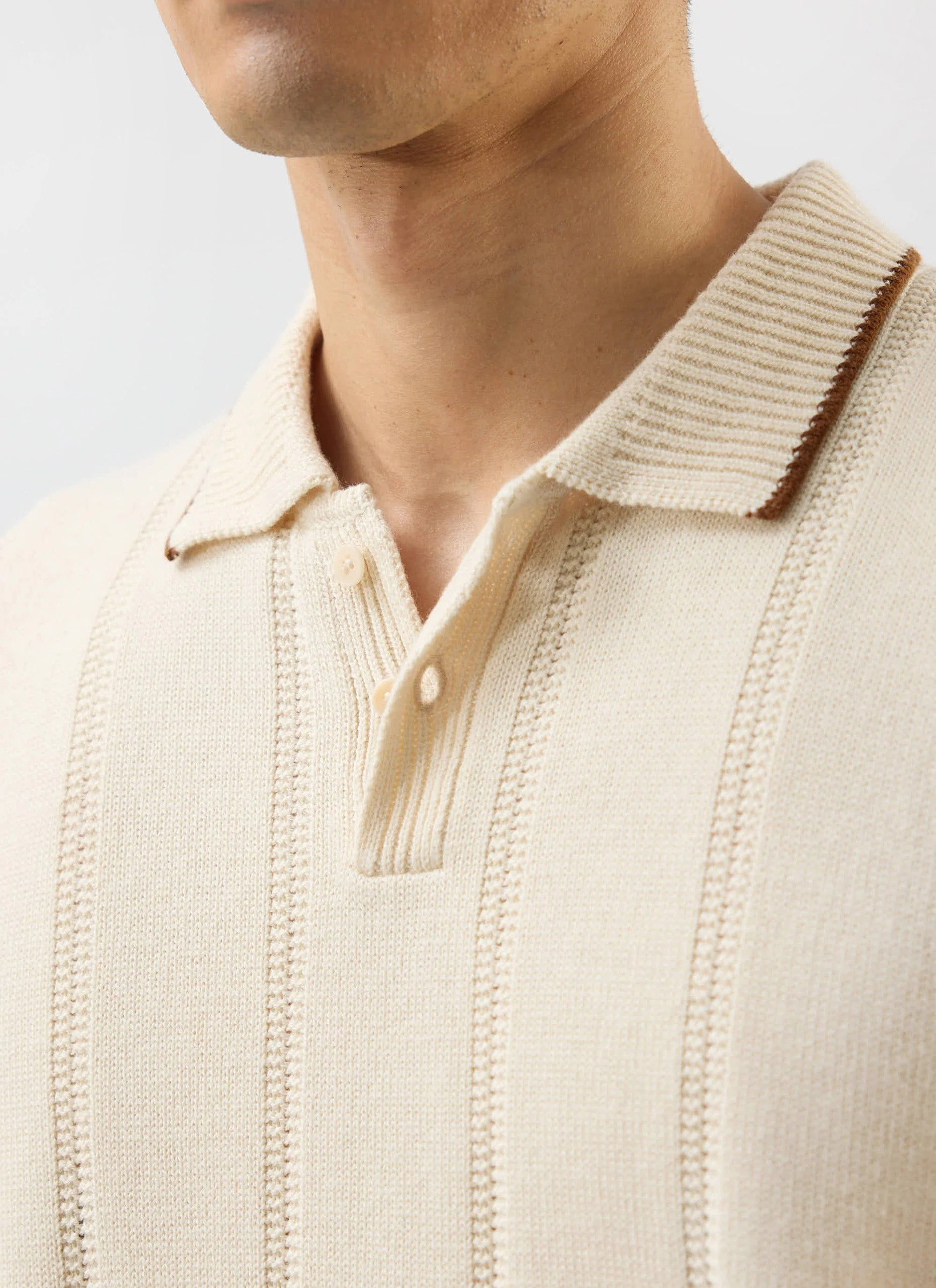 4574-wool-knitted-polo-percival-x-warren-cream-4.webp Wool Knitted Polo | Percival x Warren | Cream