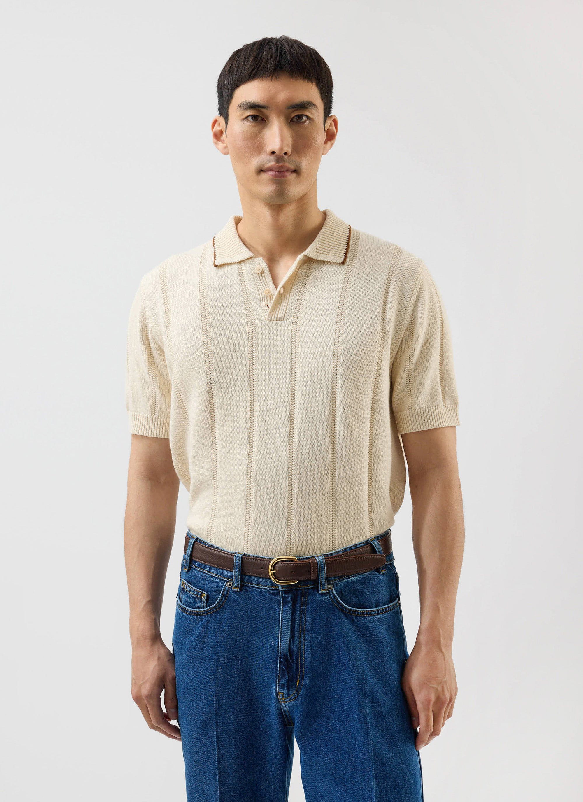 4574-wool-knitted-polo-percival-x-warren-cream-6.jpg Wool Knitted Polo | Percival x Warren | Cream