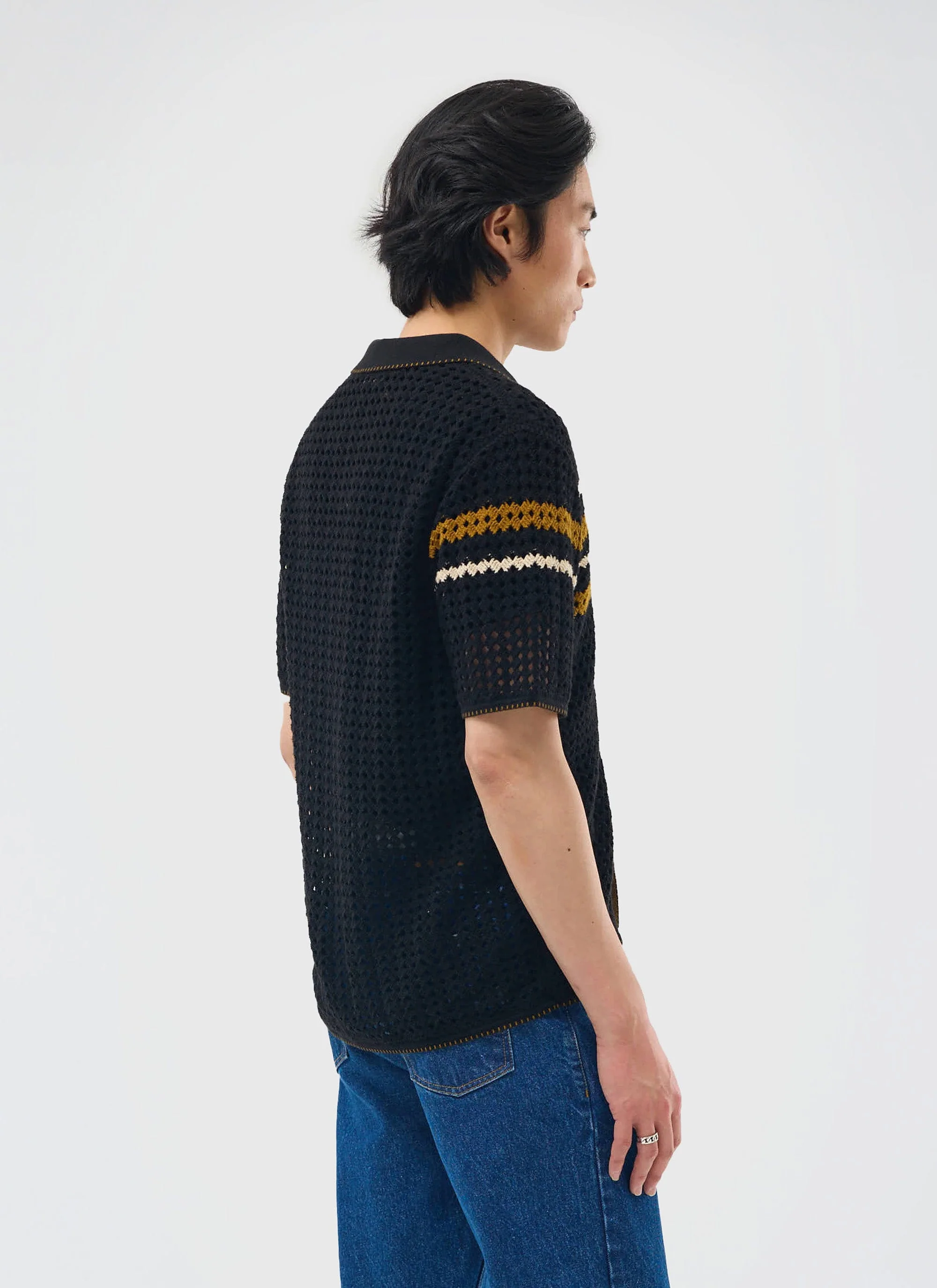 4595-pesaro-knitted-shirt-cotton-black-4.webp Pesaro Knitted Shirt | Cotton | Black