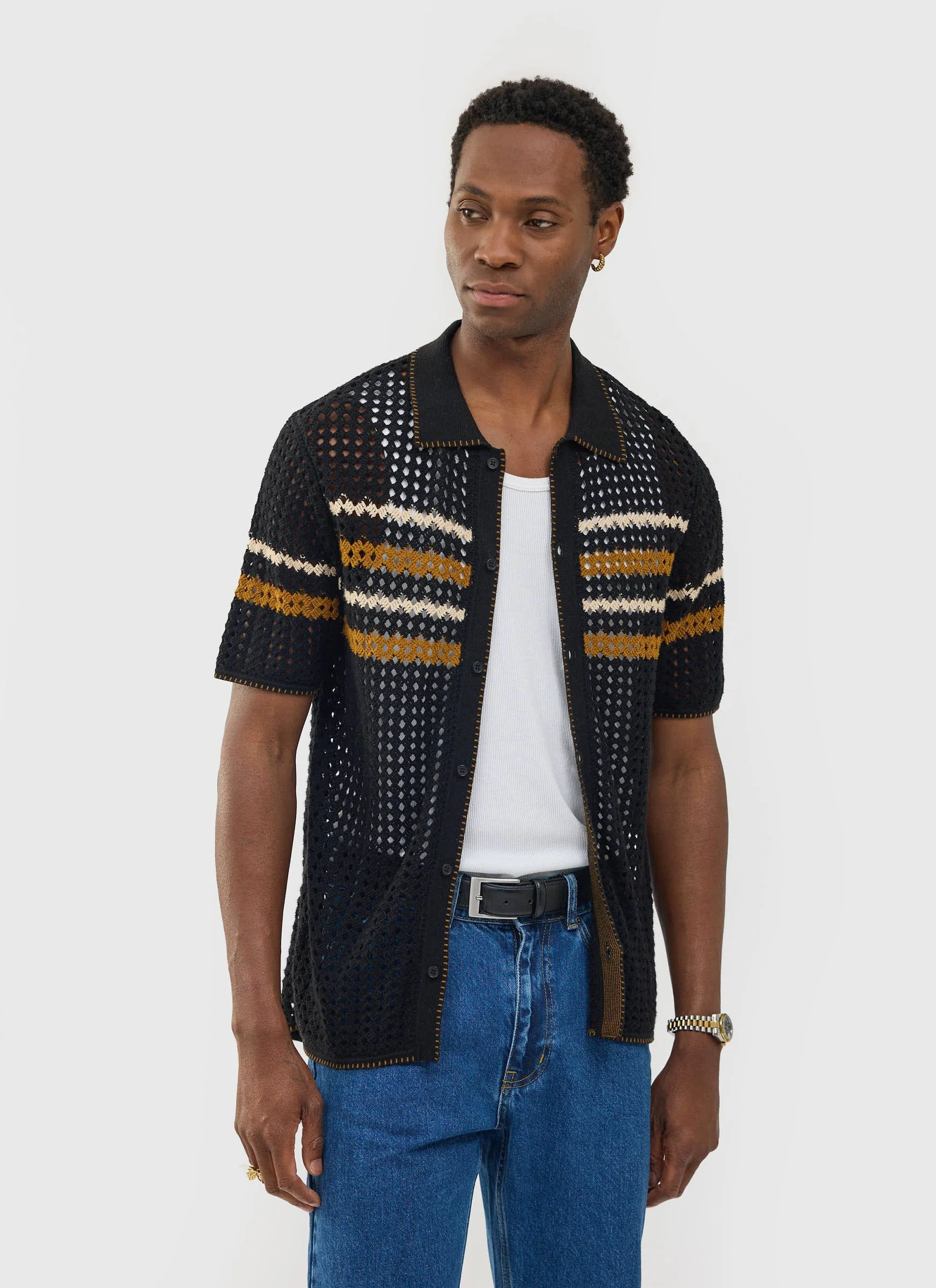 4595-pesaro-knitted-shirt-cotton-black-7.webp Pesaro Knitted Shirt | Cotton | Black