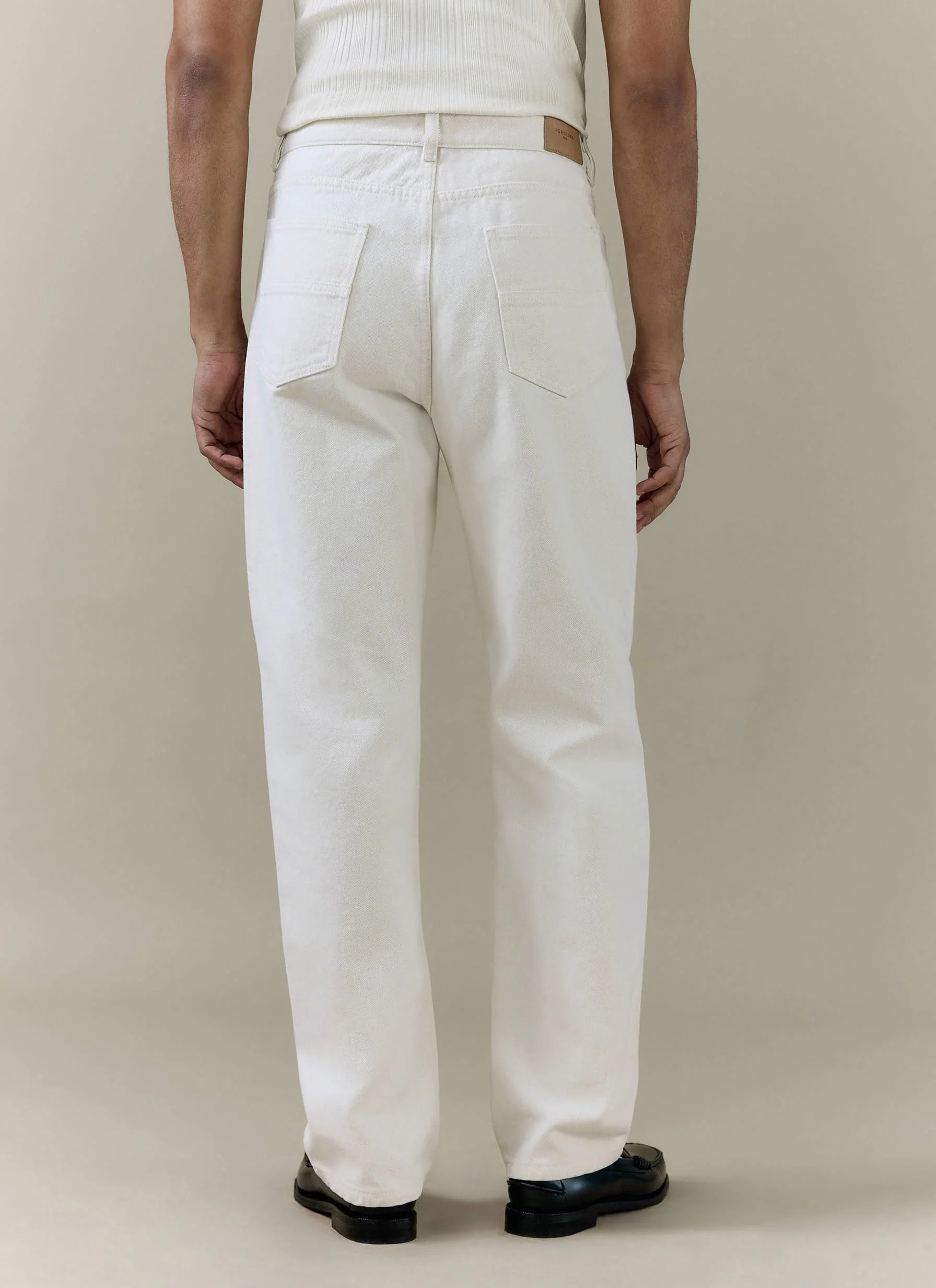 465-straight-leg-denim-jeans-cotton-cream-5.webp Straight Leg Denim Jeans | Cotton | Cream