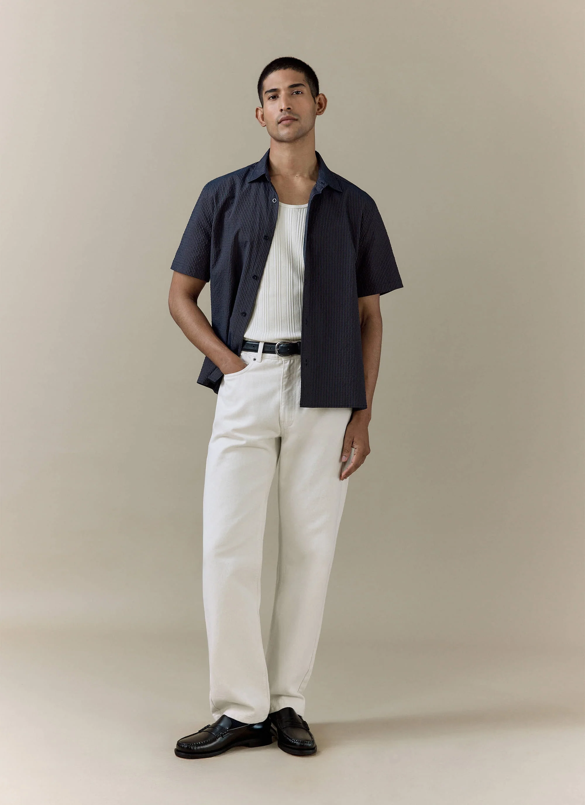 465-straight-leg-denim-jeans-cotton-cream-7.webp Straight Leg Denim Jeans | Cotton | Cream