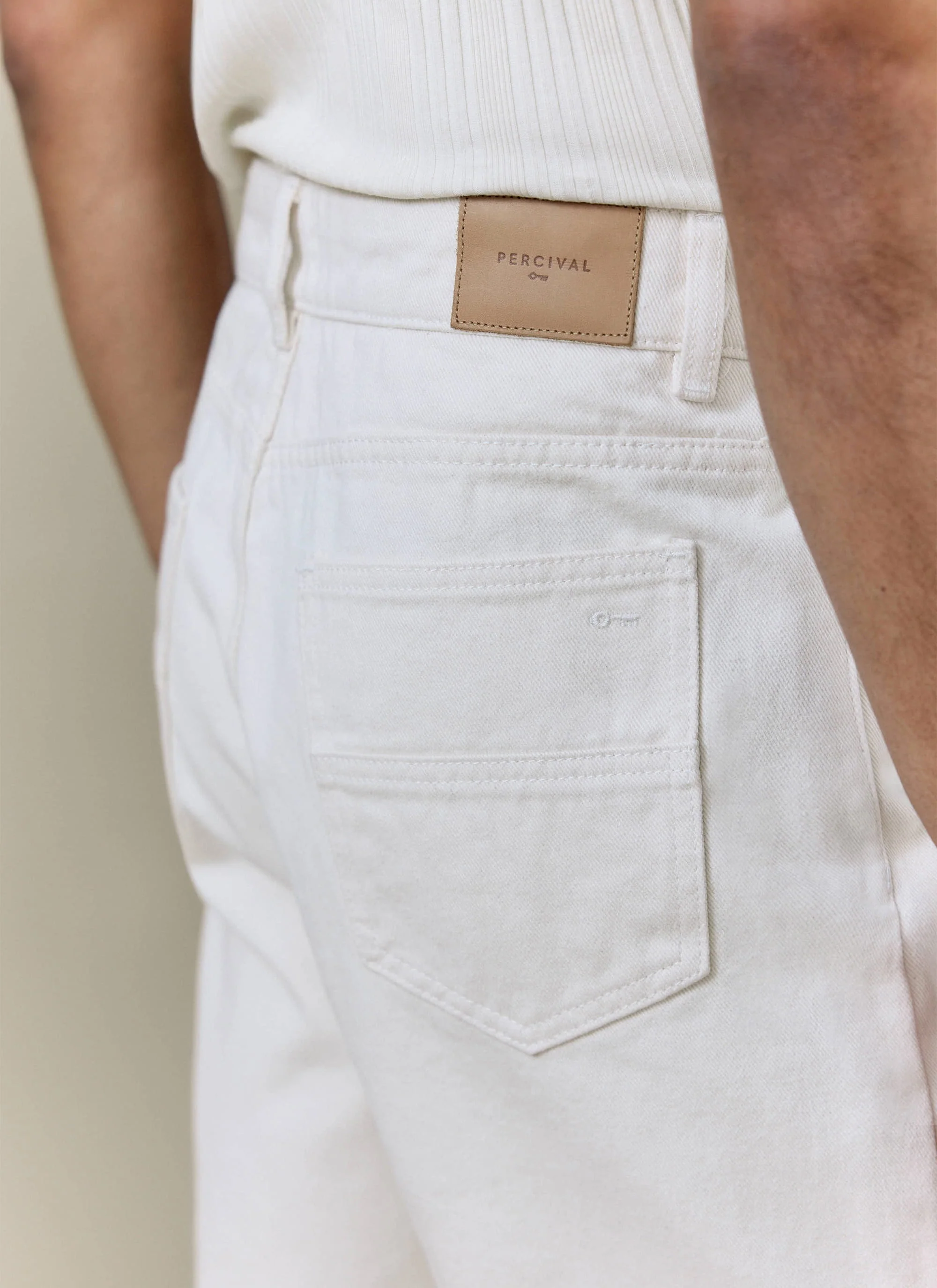 465-straight-leg-denim-jeans-cotton-cream-8.webp Straight Leg Denim Jeans | Cotton | Cream