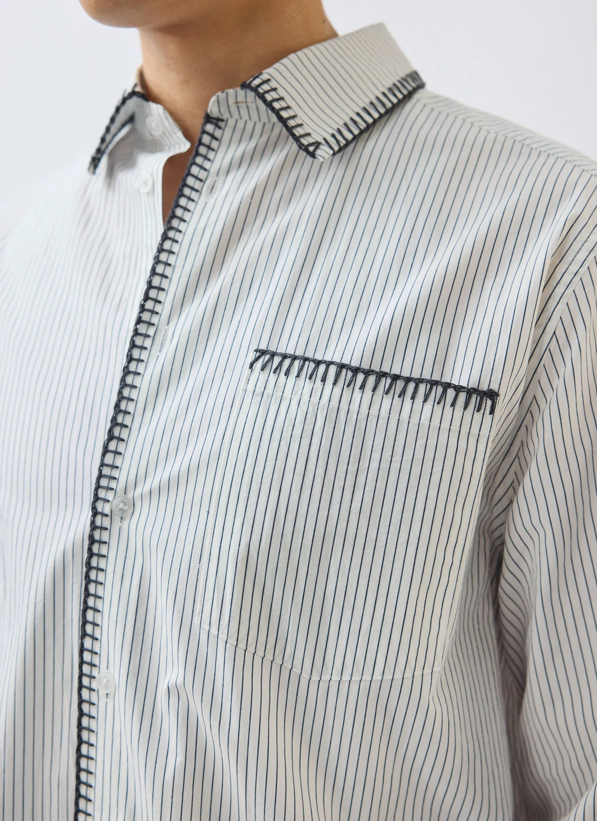4651-index-stripe-pearce-shirt-cotton-cream-2.webp Index Stripe Pearce Shirt | Cotton | Cream