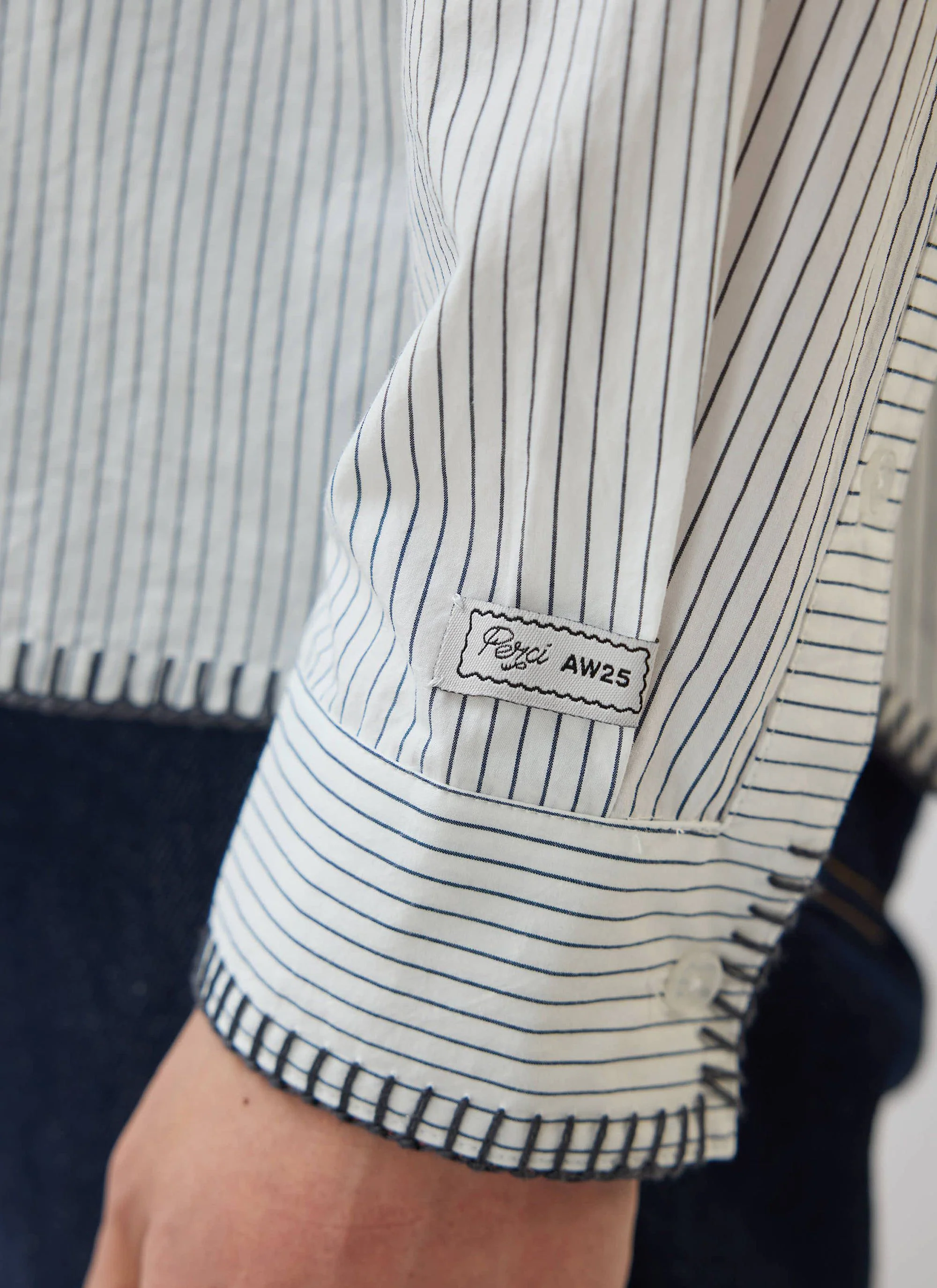 4651-index-stripe-pearce-shirt-cotton-cream-4.webp Index Stripe Pearce Shirt | Cotton | Cream