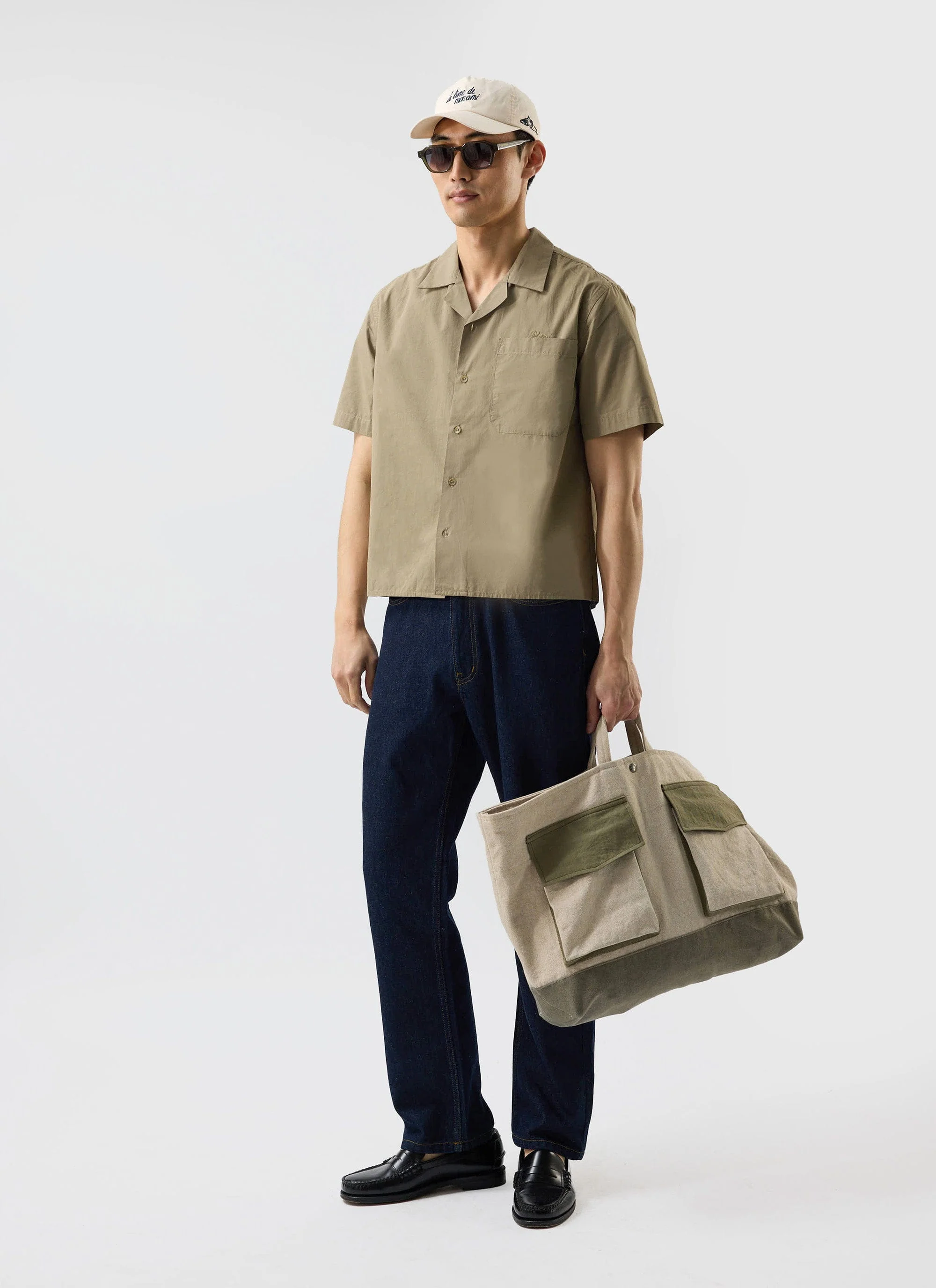 4658-boxy-cropped-cuban-collar-shirt-olive-2.webp Boxy Cropped Cuban Collar Shirt | Olive