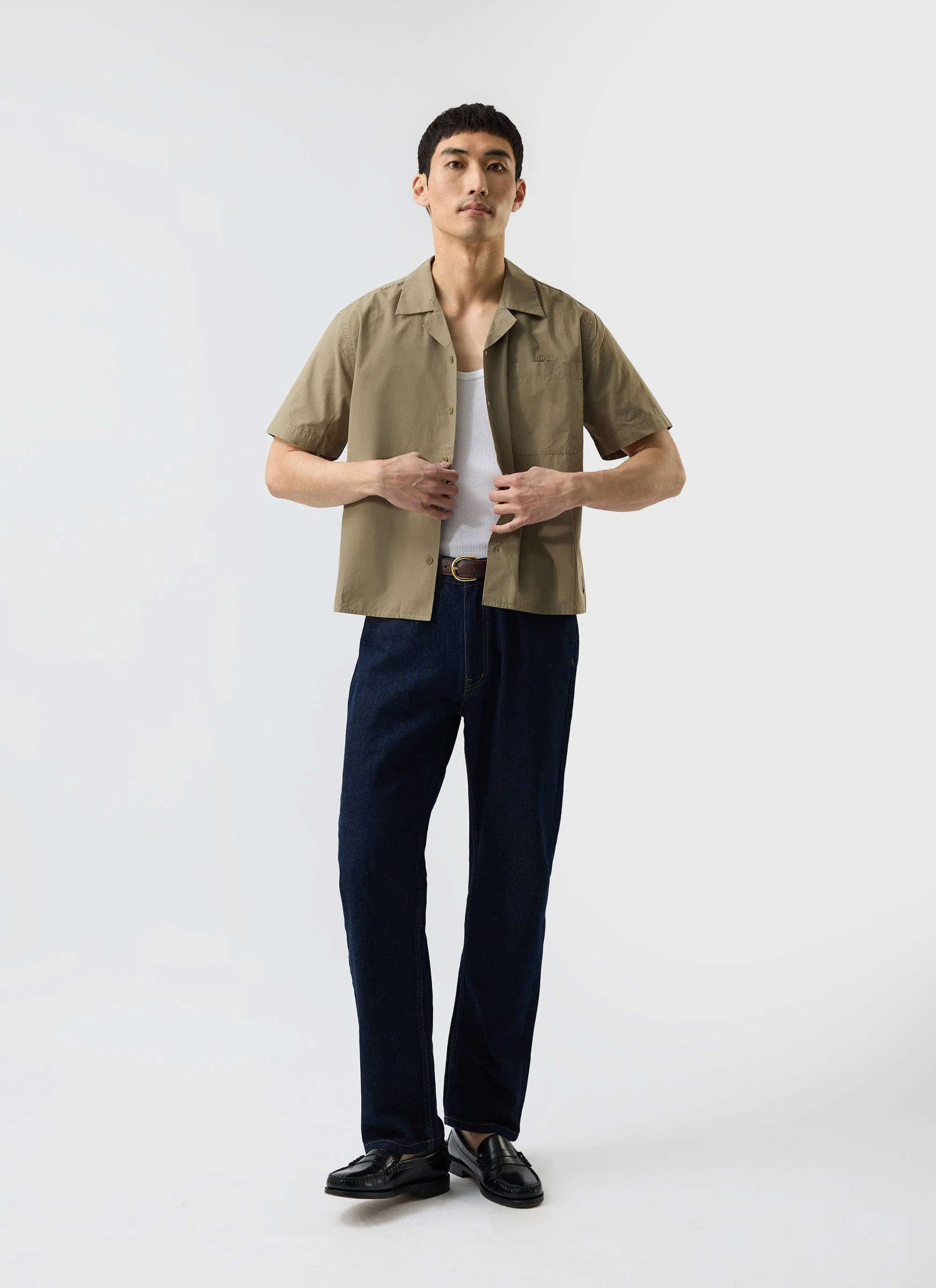 4658-boxy-cropped-cuban-collar-shirt-olive-6.webp Boxy Cropped Cuban Collar Shirt | Olive