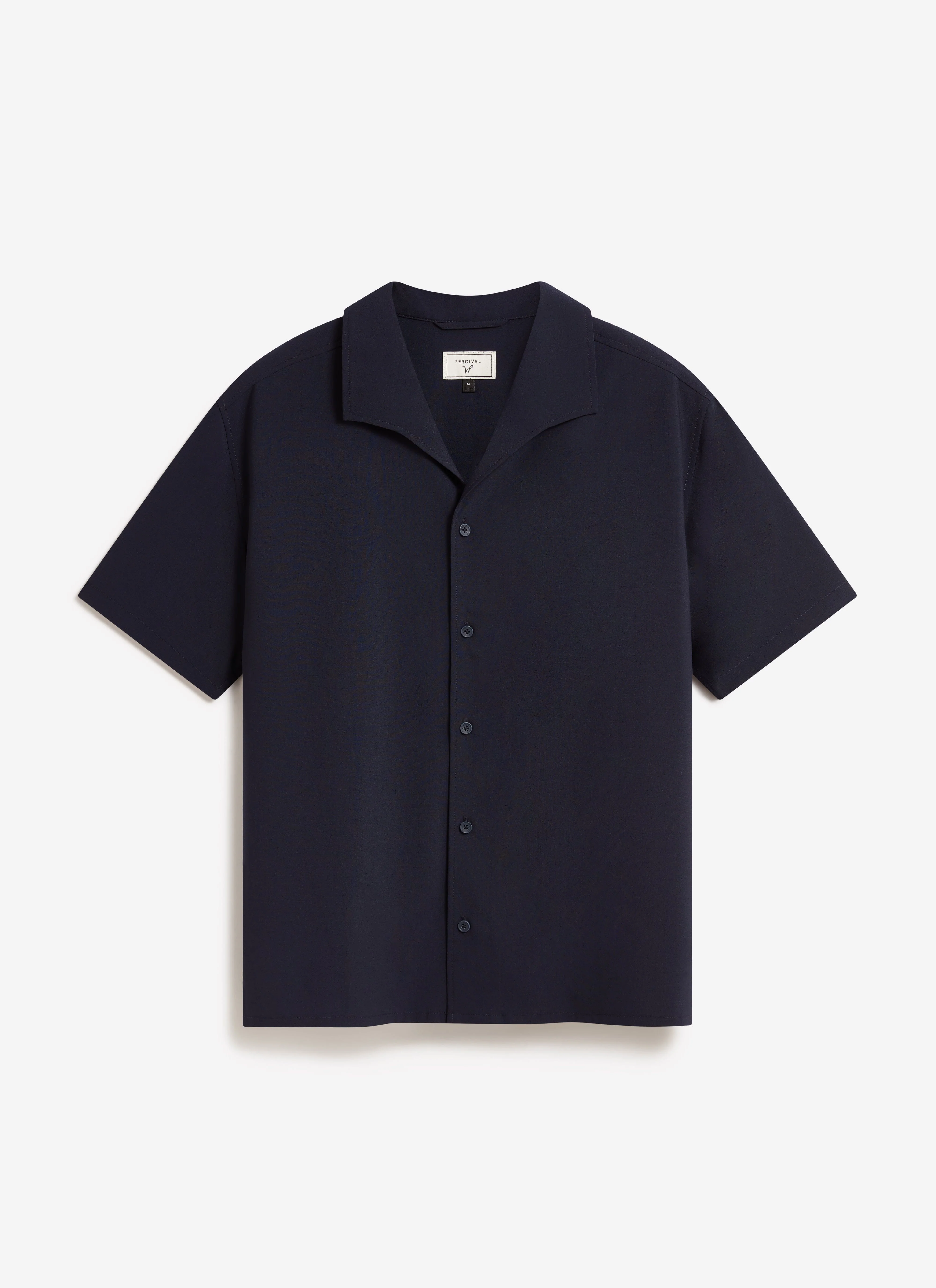 Relaxed Cuban Drape Shirt | Percival x Warren | Navy Blue