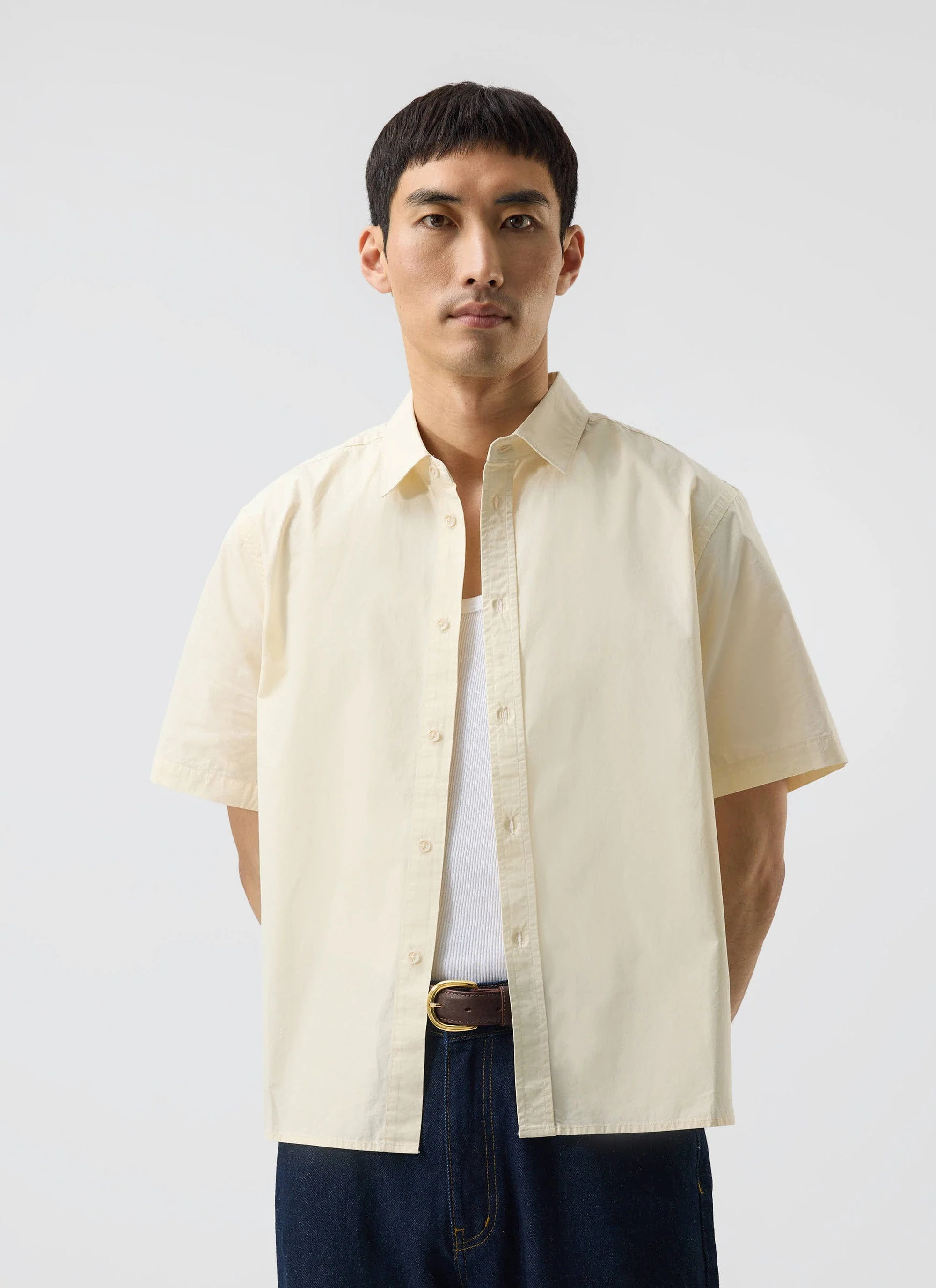 4672-boxy-cropped-clerk-shirt-cream-1.webp Boxy Cropped Clerk Shirt | Cream