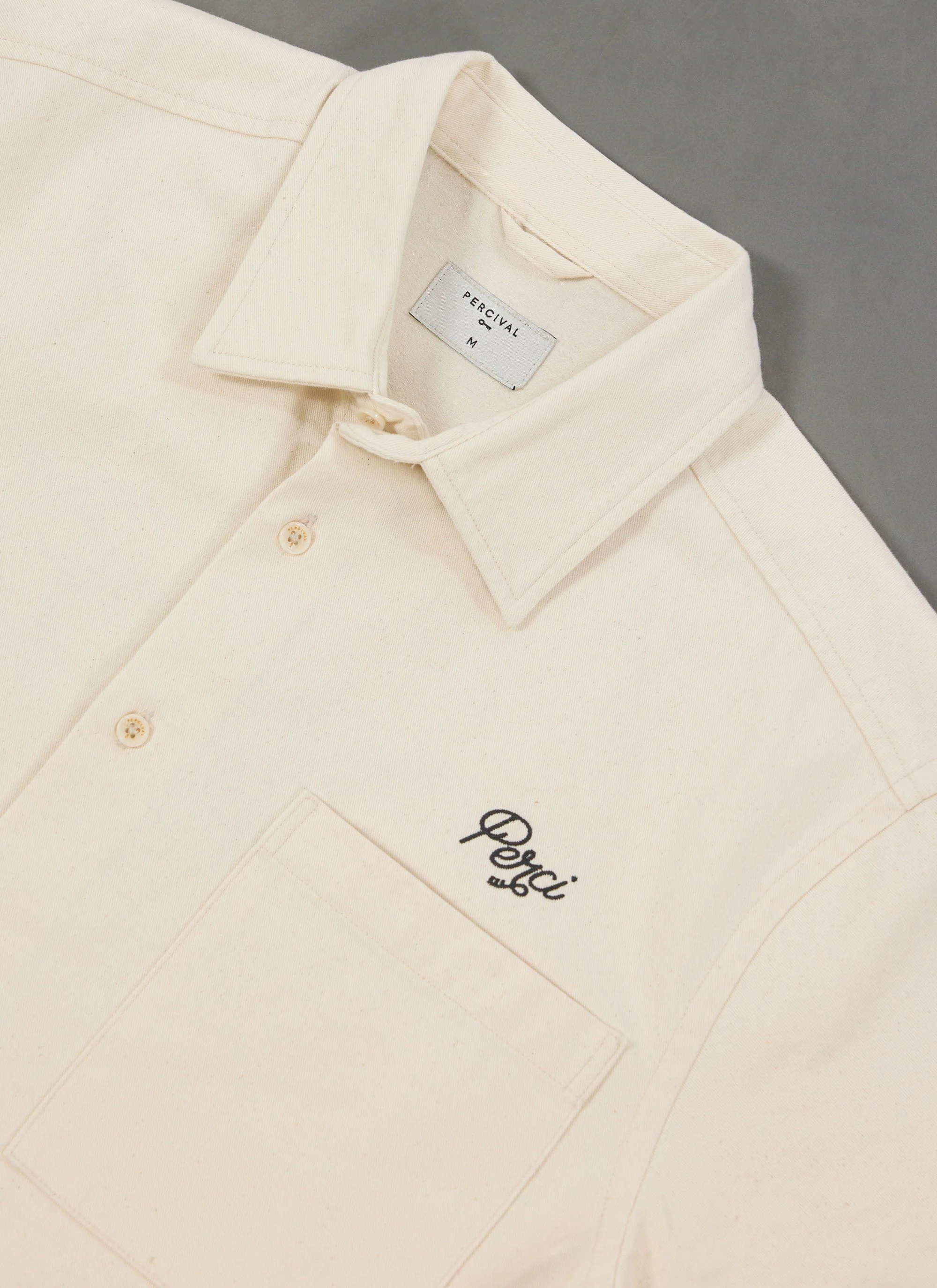 Olive Embroidered Cropped Shirt | White