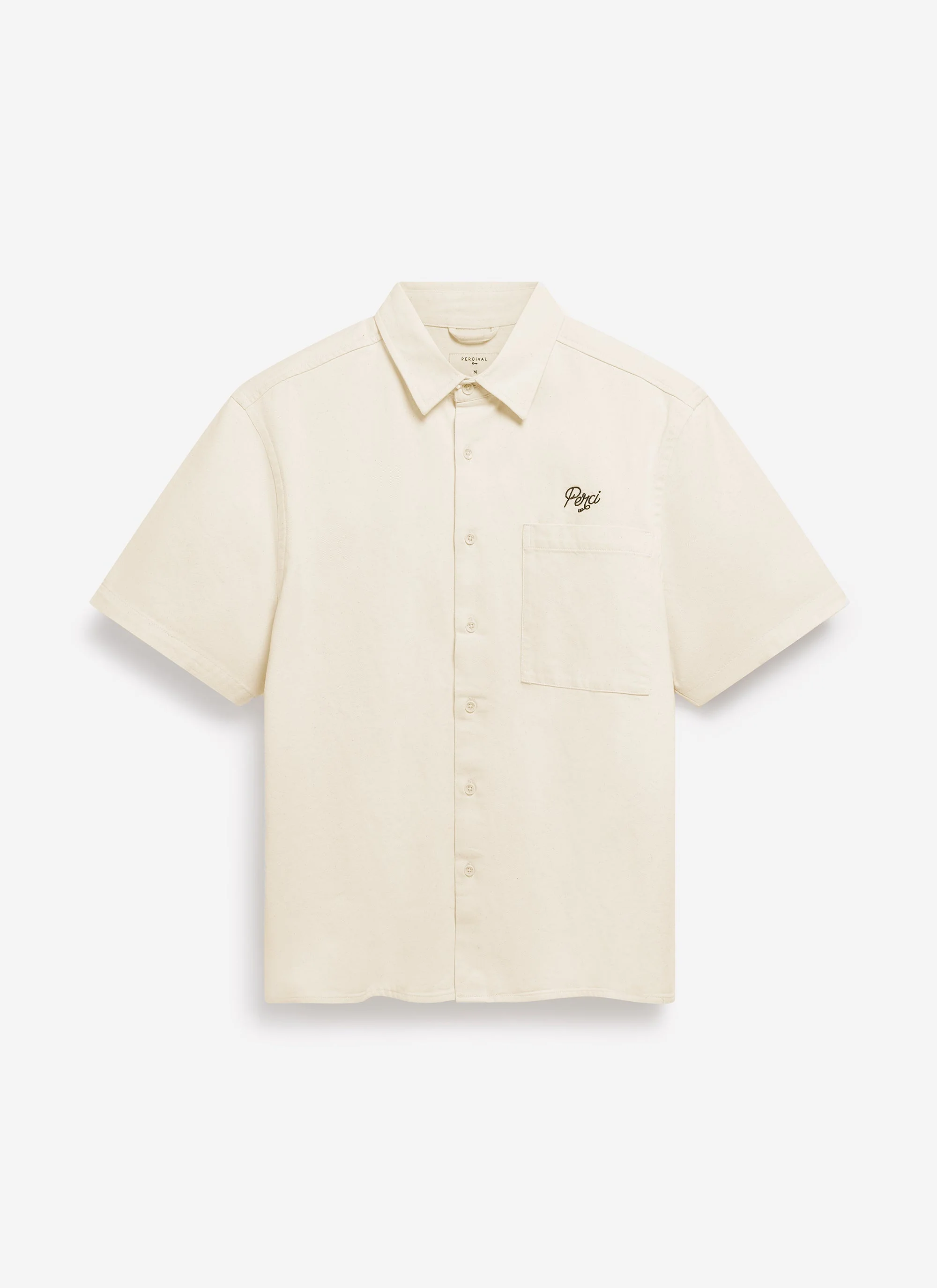 Olive Embroidered Cropped Shirt | White