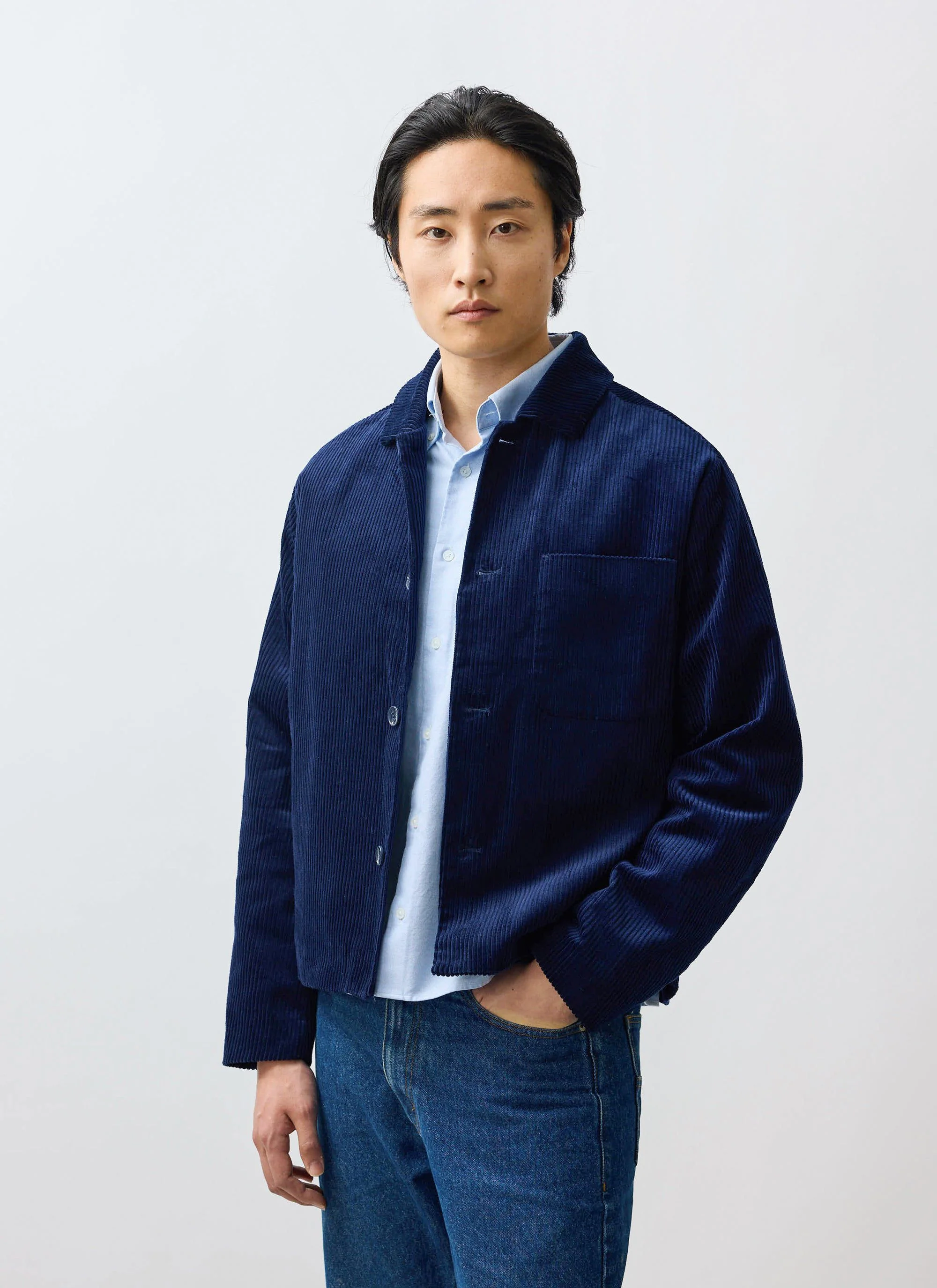 Cord Overshirt | Navy