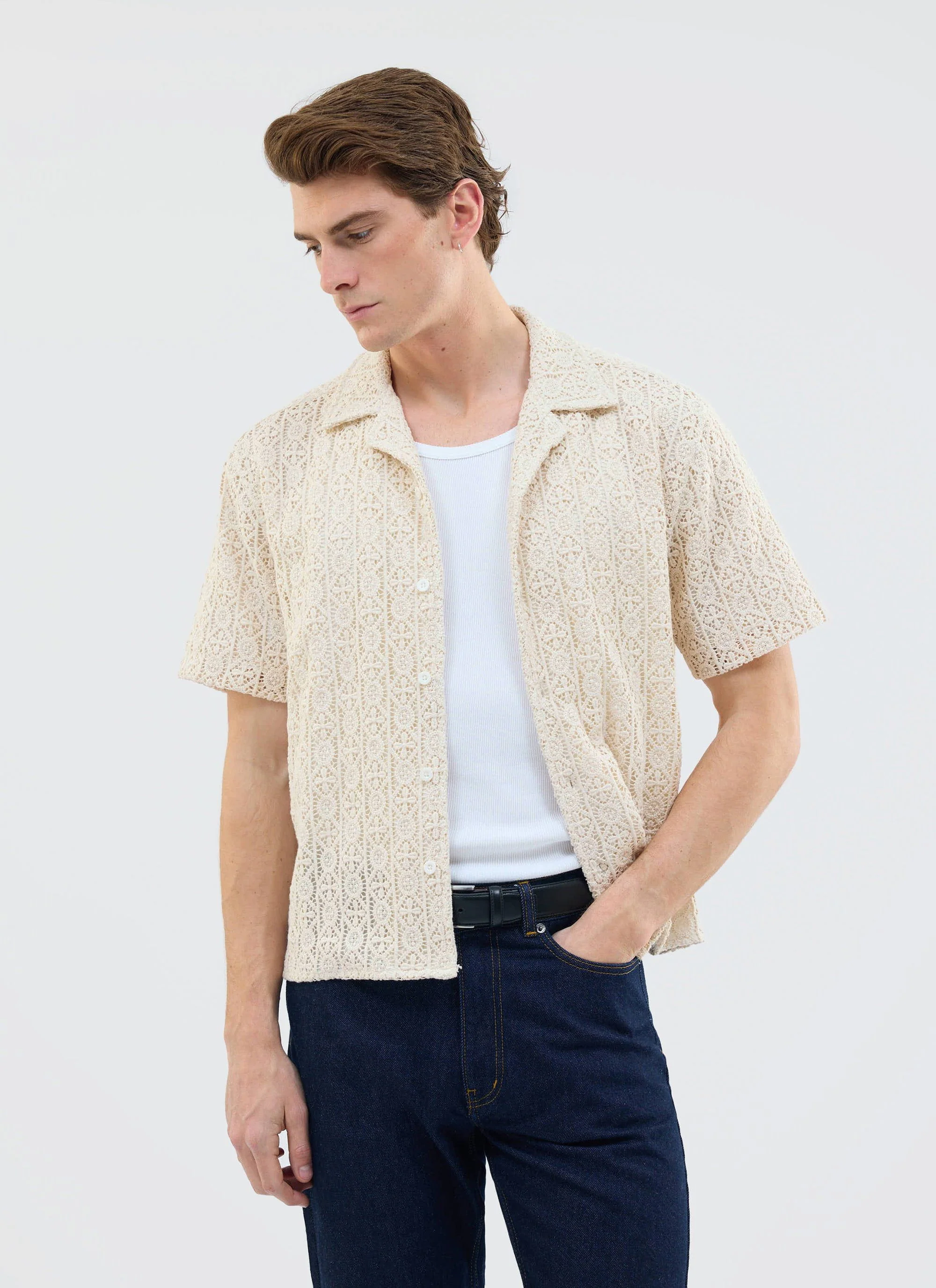 4702-elio-crochet-cuban-shirt-cream-1.webp Elio Crochet Cuban Shirt | Cream
