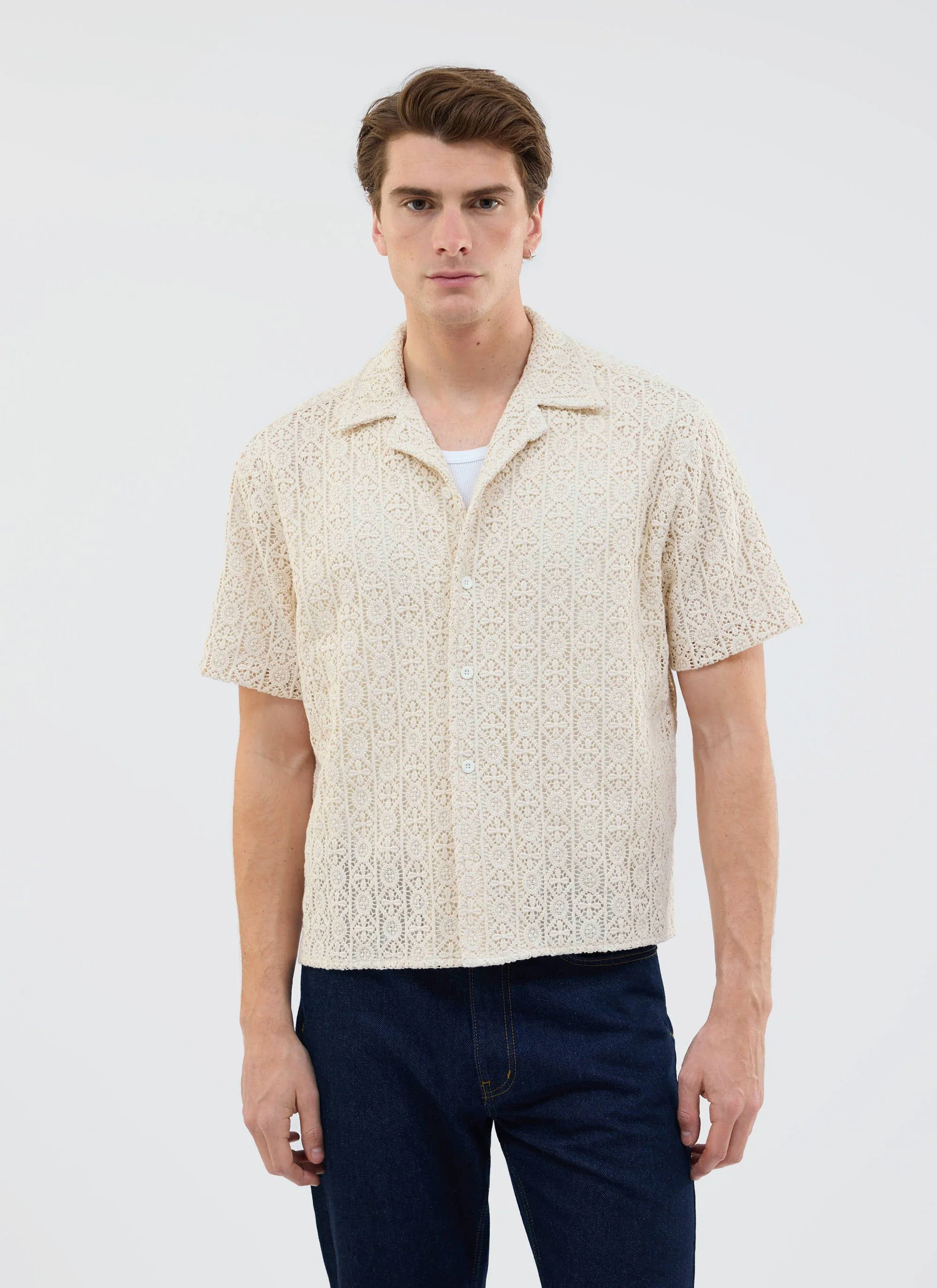 4702-elio-crochet-cuban-shirt-cream-4.webp Elio Crochet Cuban Shirt | Cream