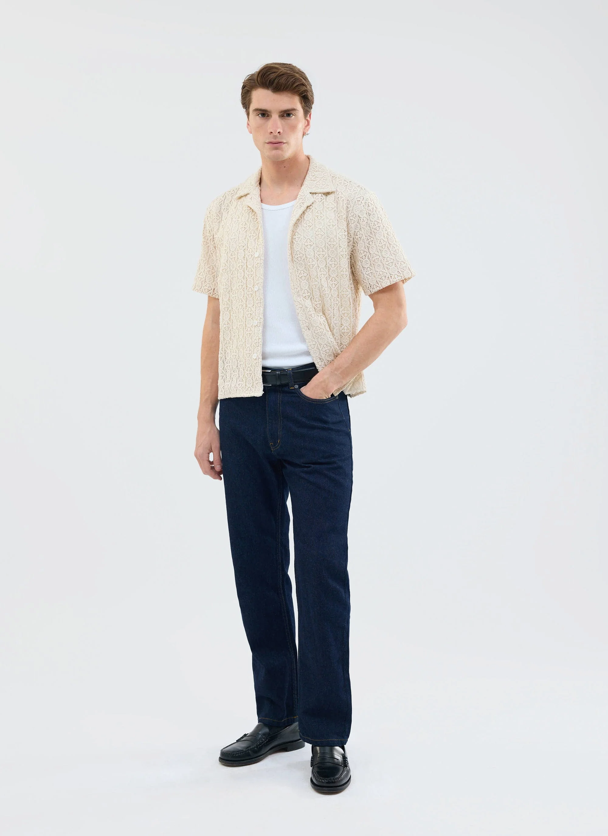 4702-elio-crochet-cuban-shirt-cream-6.webp Elio Crochet Cuban Shirt | Cream