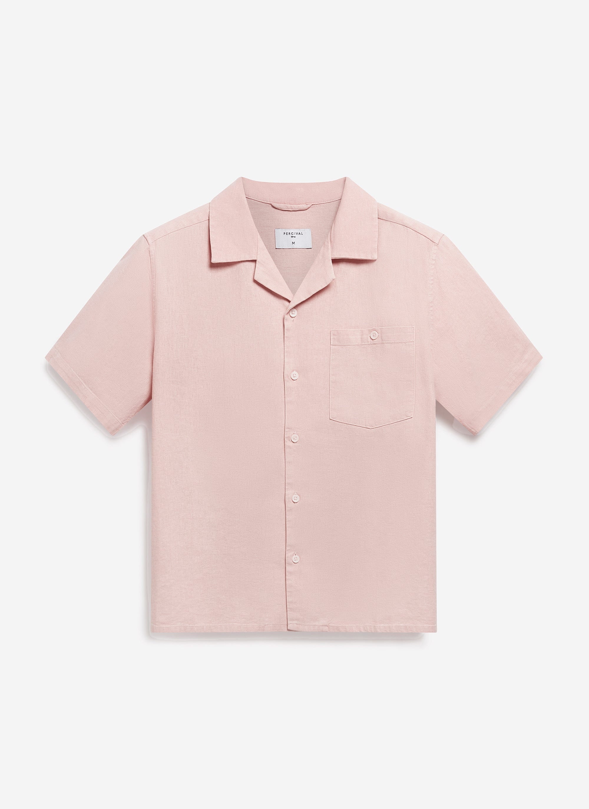 4716-short-sleeve-cuban-shirt-linen-light-pink-1.jpg Short Sleeve Cuban Shirt | Linen | Light Pink