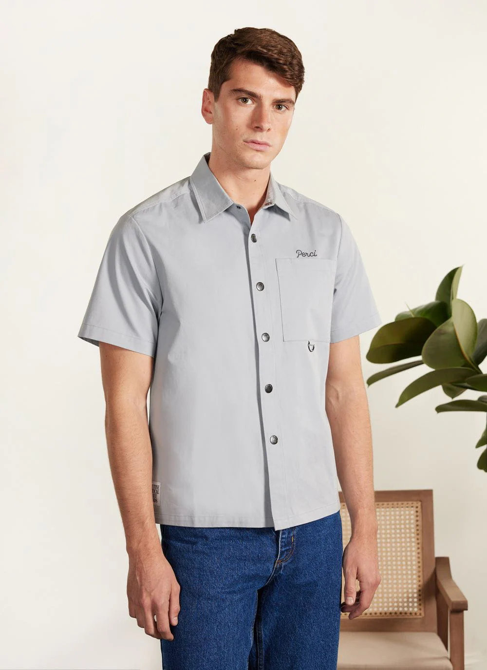 Auxiliary Boxy Clerk Shirt | Light Blue