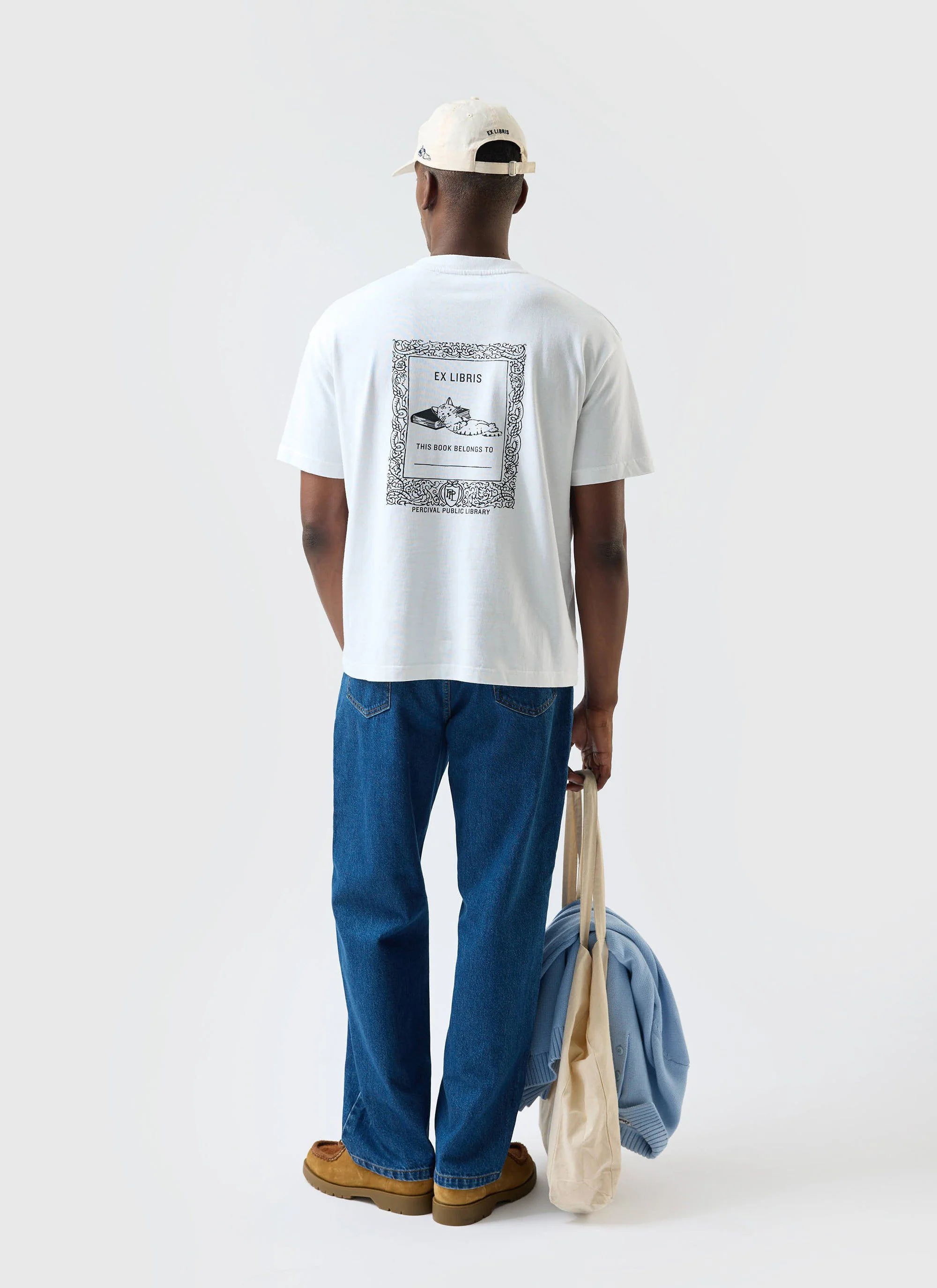 Ex Libris Oversized T Shirt | Cotton | White
