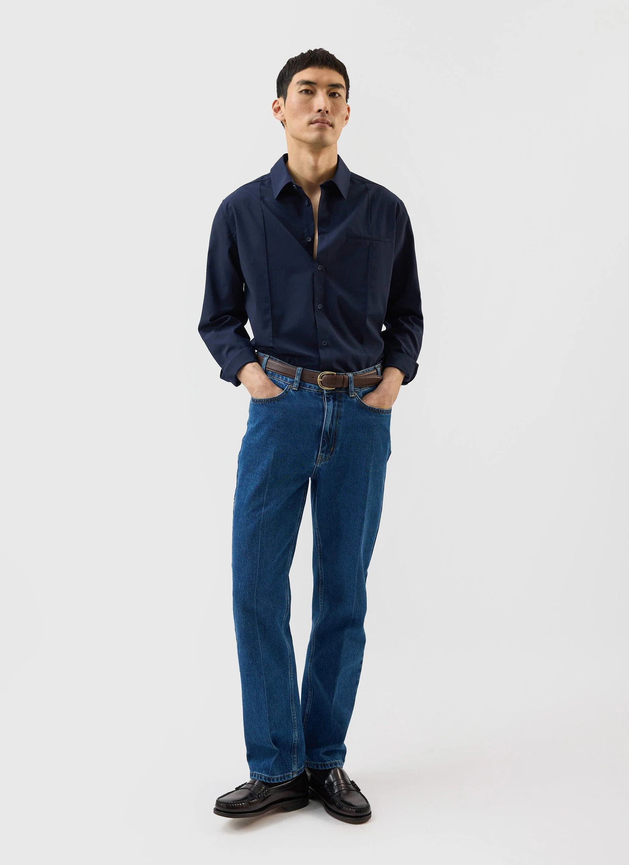 4799-men-s-pleated-shirt-percival-x-warren-navy-blue-1.webp Men's Pleated Shirt | Percival x Warren | Navy Blue