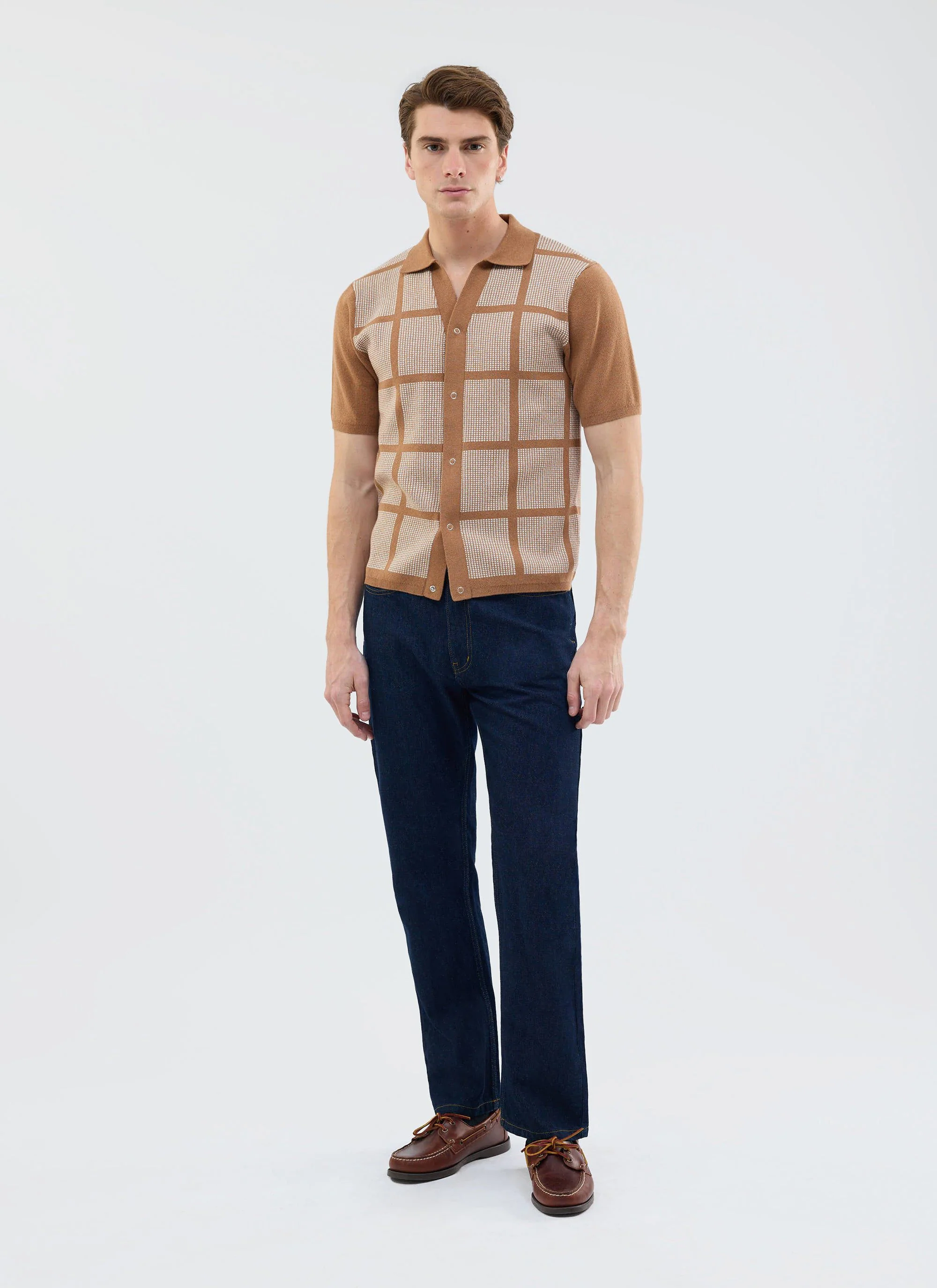 4841-costa-knitted-shirt-cotton-tobacco-2.webp Costa Knitted Shirt | Cotton | Tobacco