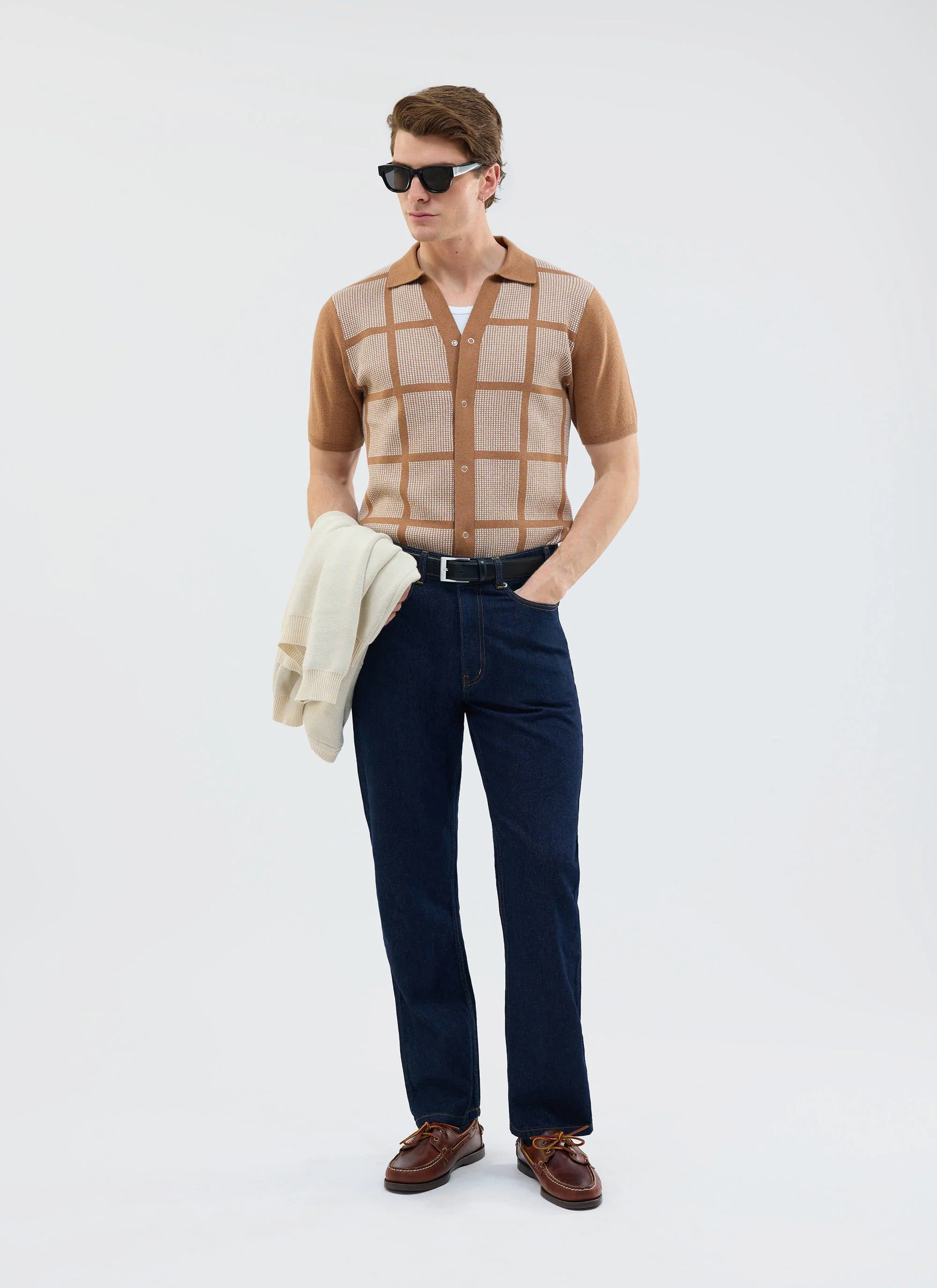 4841-costa-knitted-shirt-cotton-tobacco-3.webp Costa Knitted Shirt | Cotton | Tobacco