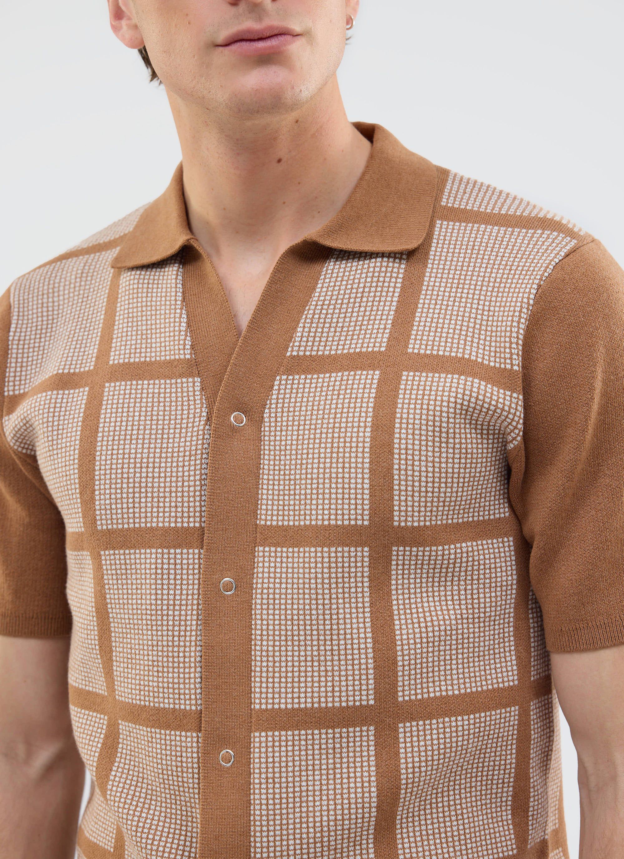 4841-costa-knitted-shirt-cotton-tobacco-5.jpg Costa Knitted Shirt | Cotton | Tobacco