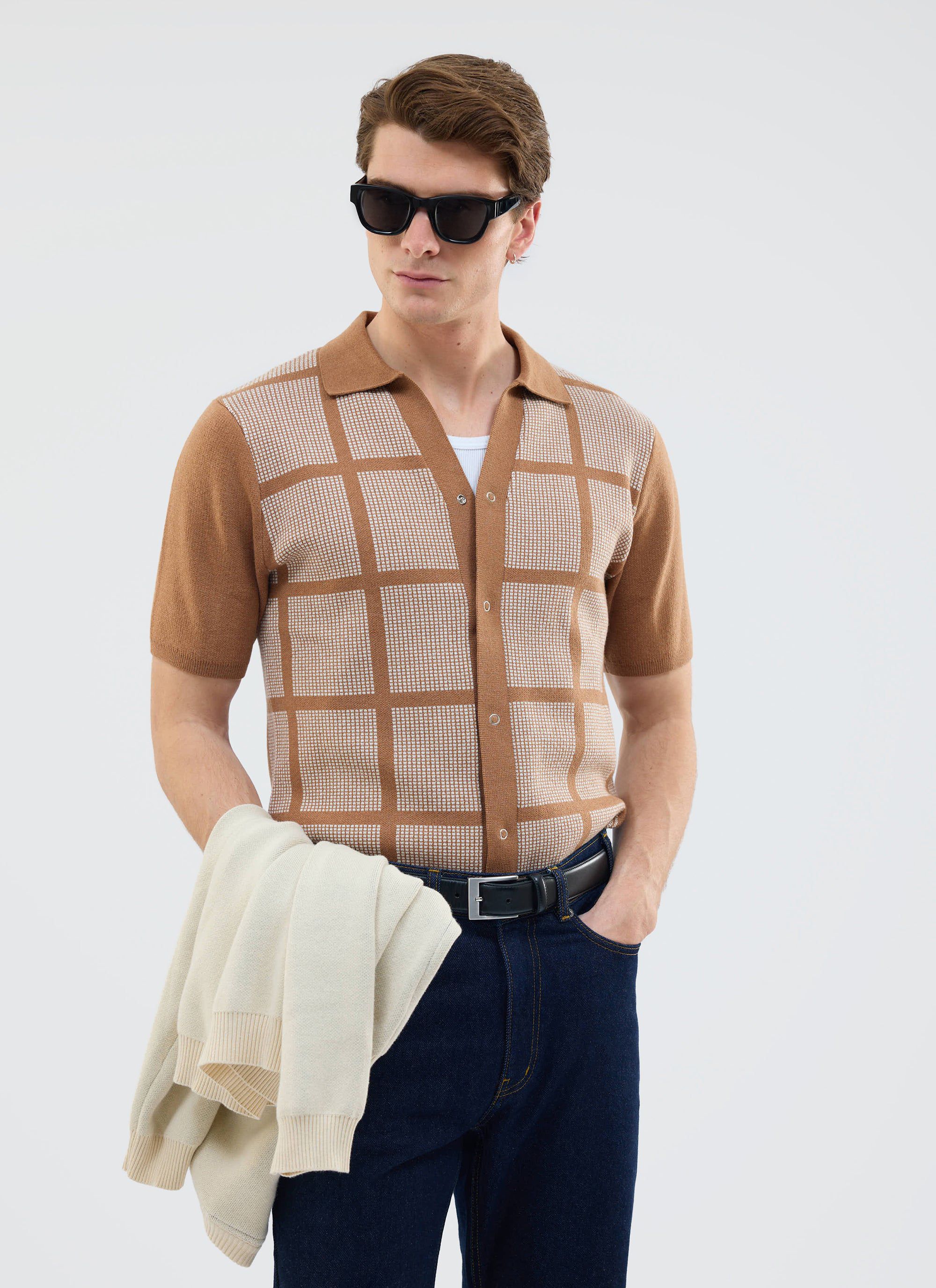 4841-costa-knitted-shirt-cotton-tobacco-7.jpg Costa Knitted Shirt | Cotton | Tobacco