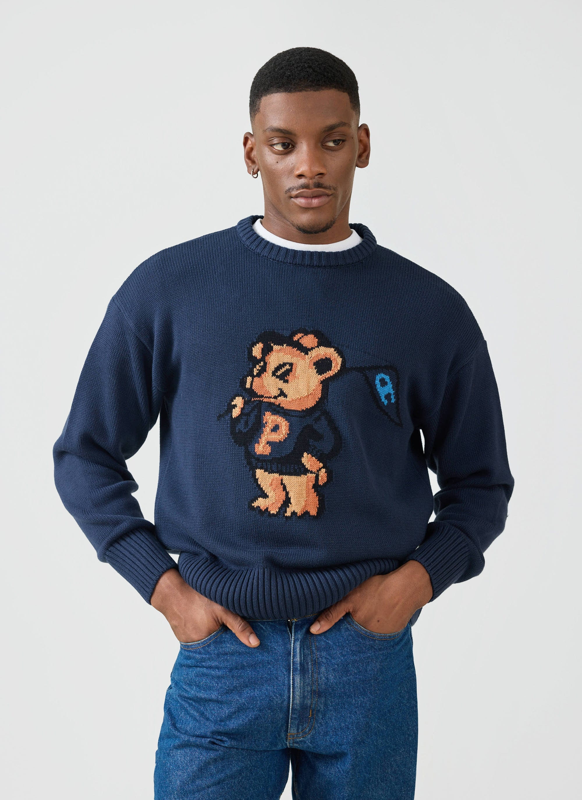 4892-jacquard-bear-crew-neck-champion-x-percival-navy-4.jpg Jacquard Bear Crew Neck | Champion x Percival | Navy