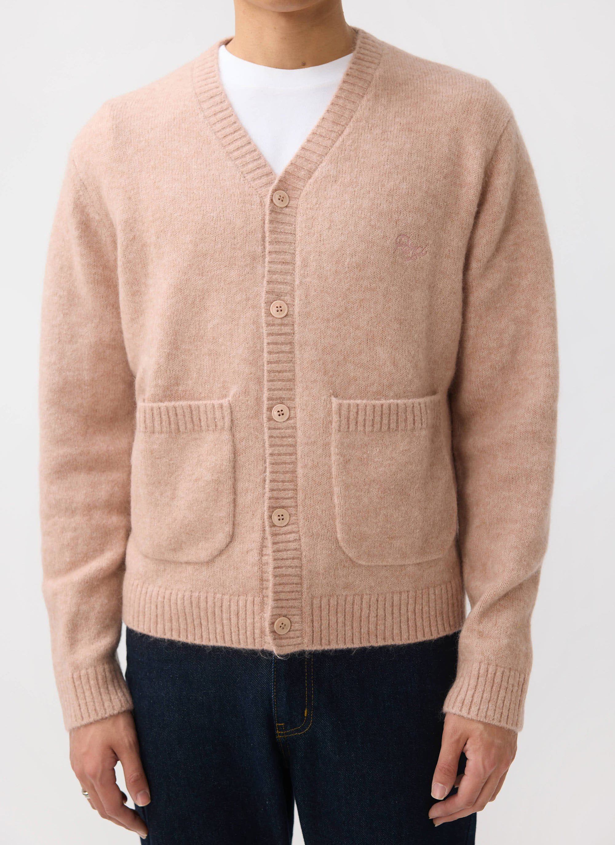 White Glove Cardigan | Mohair | Pink