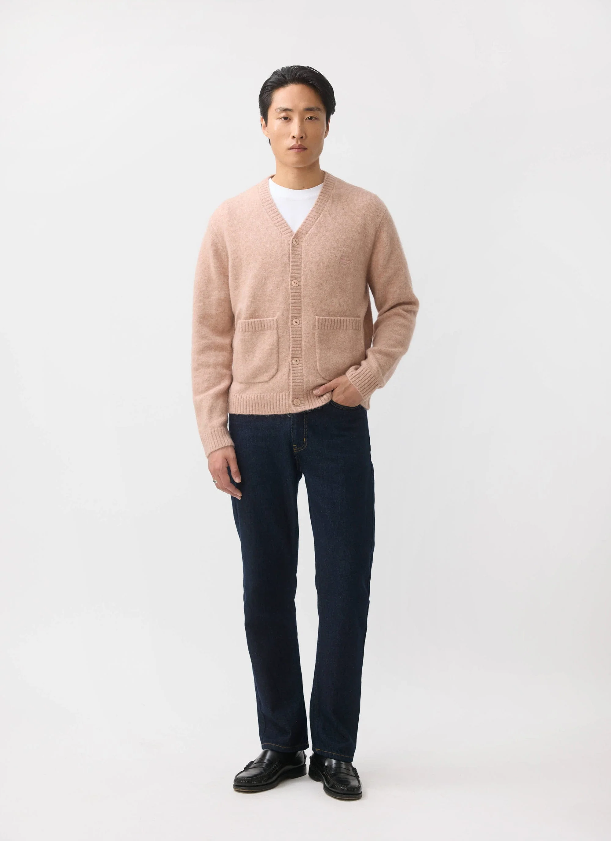 White Glove Cardigan | Mohair | Pink