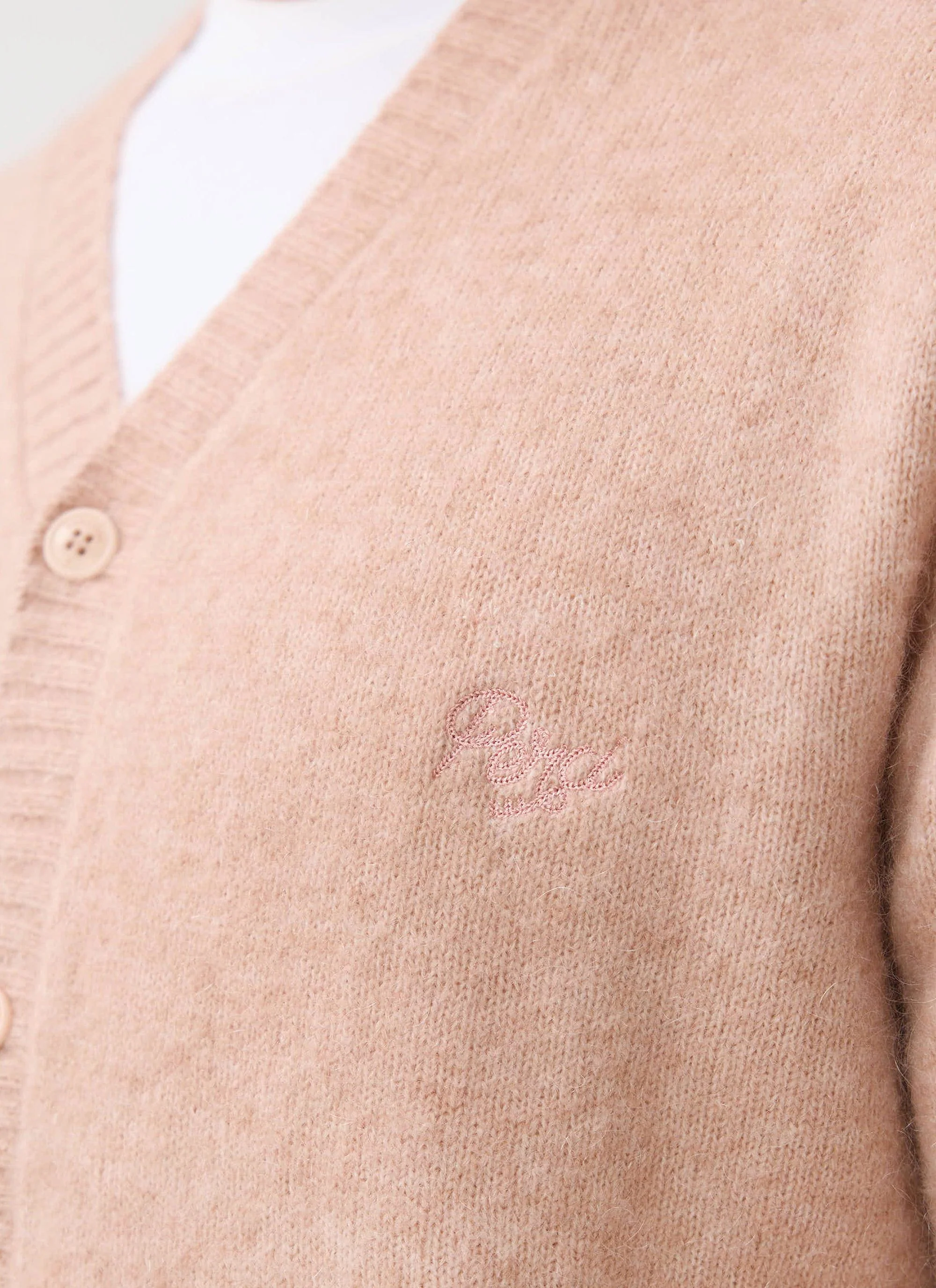 White Glove Cardigan | Mohair | Pink