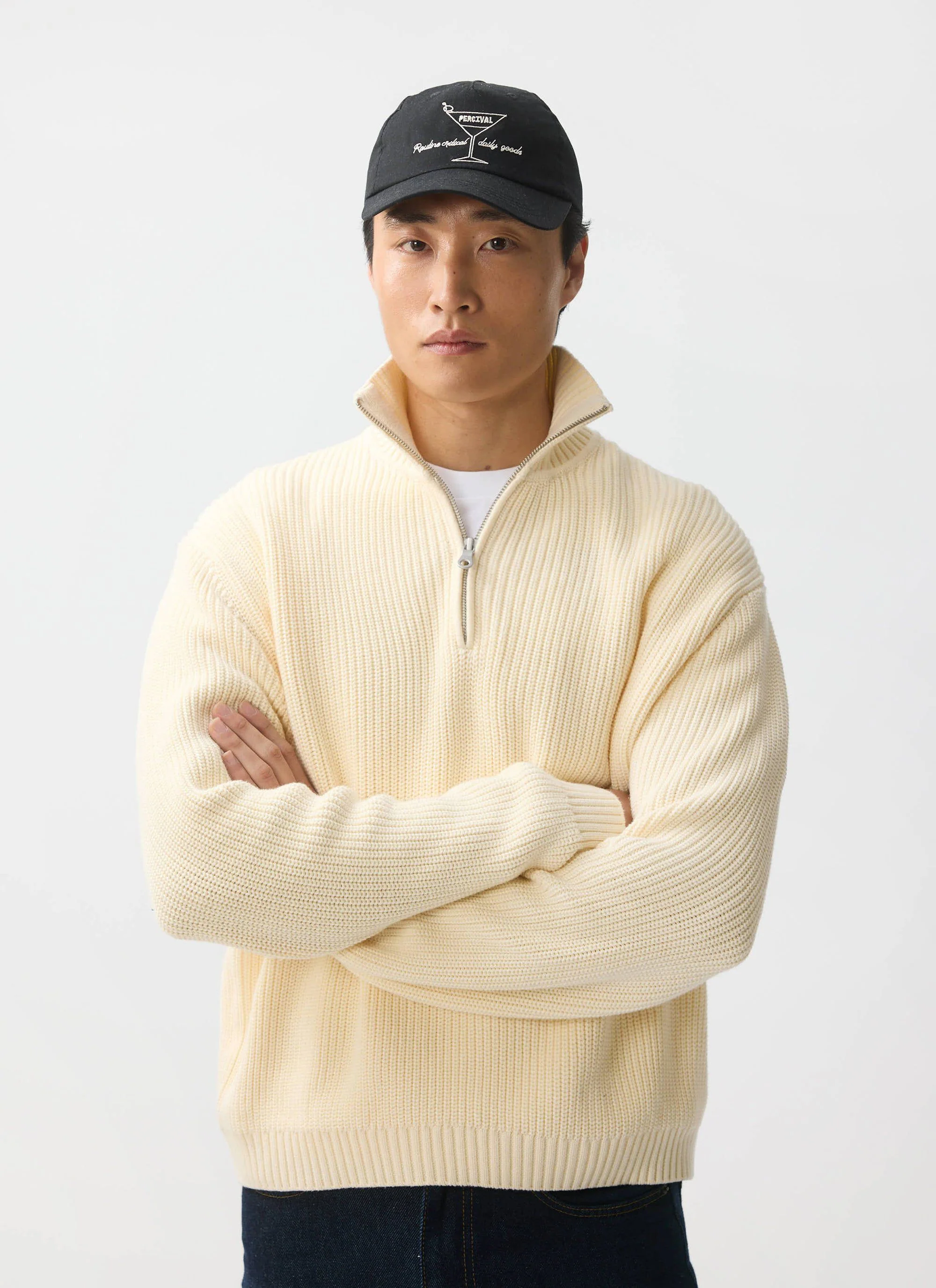 4908-meyer-boxy-quarter-zip-cotton-cream-1.webp Meyer Boxy Quarter Zip | Cotton | Cream