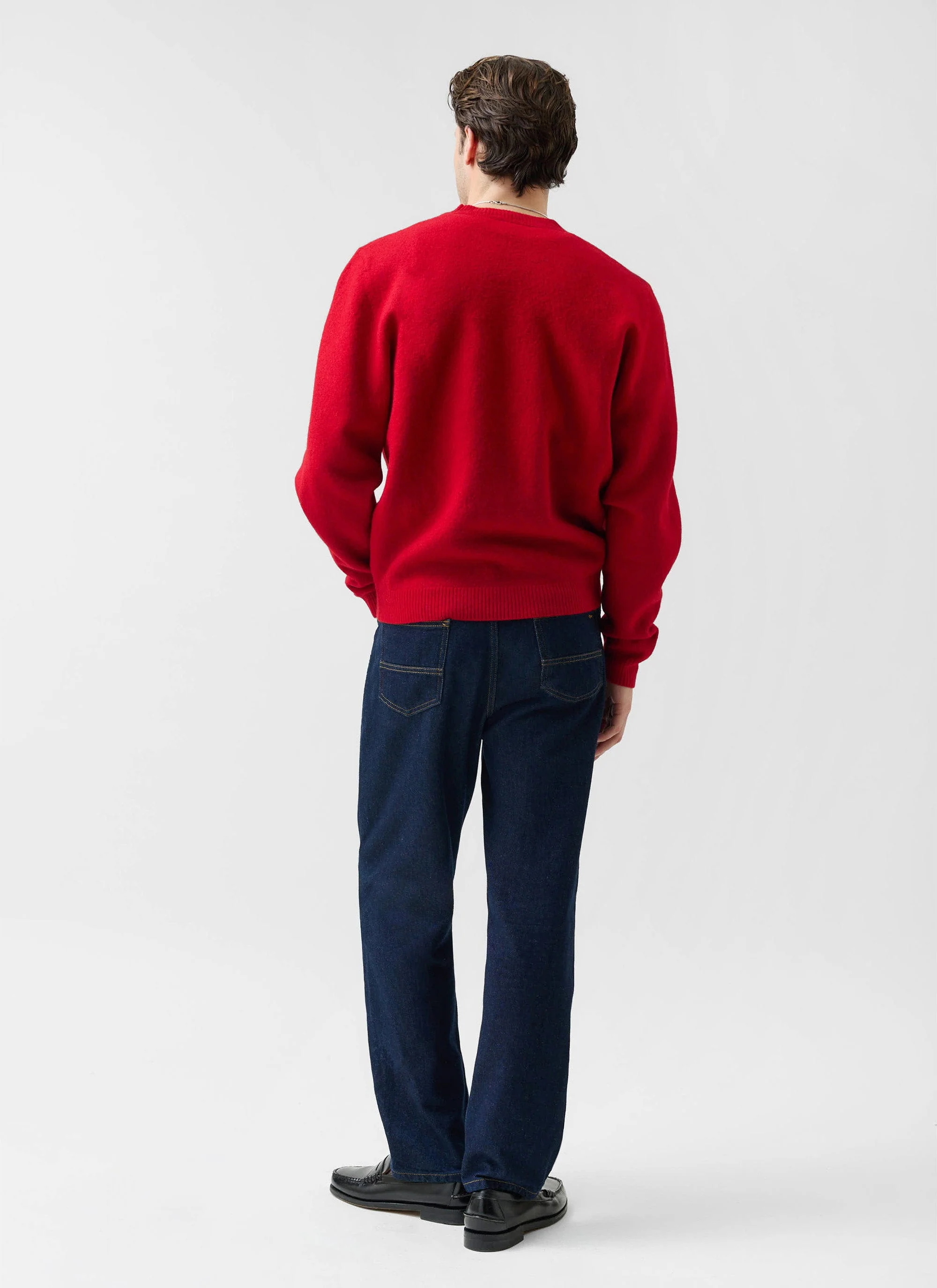 Felted Relaxed Jumper | Wool | Red