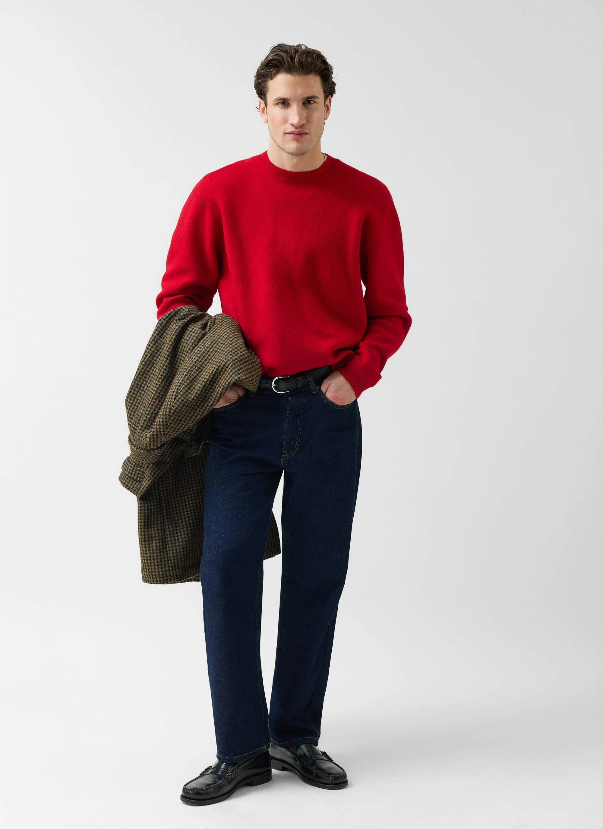 Felted Relaxed Jumper | Wool | Red