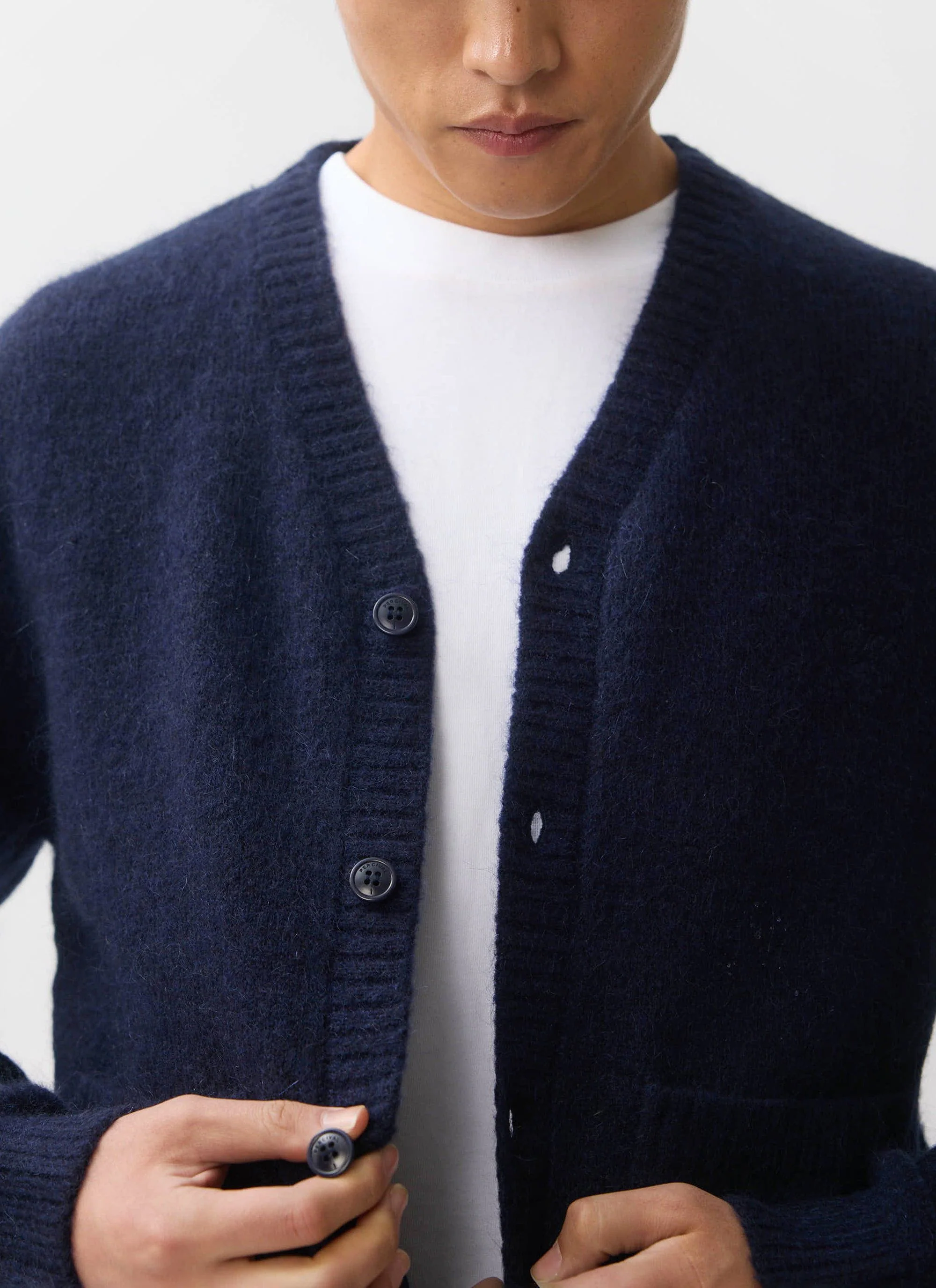 White Glove Cardigan | Mohair | Navy