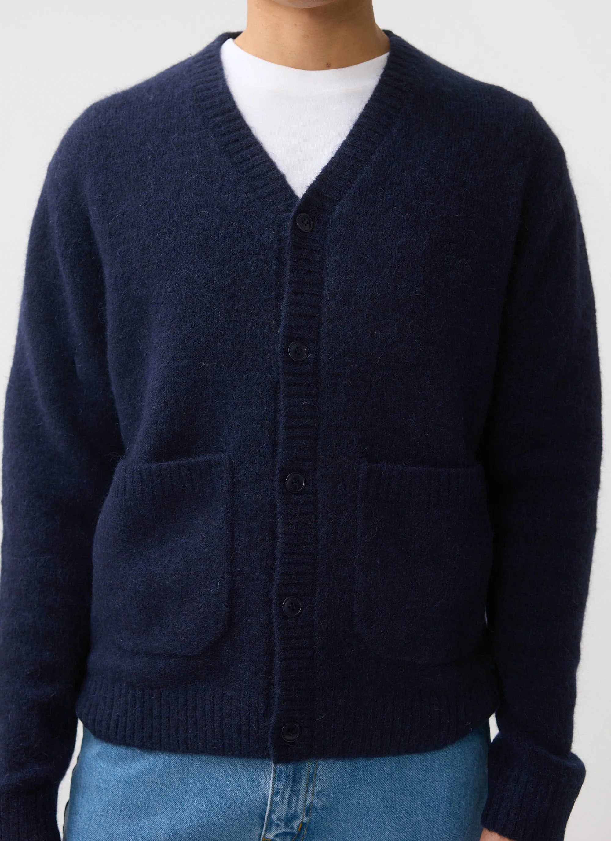 White Glove Cardigan | Mohair | Navy
