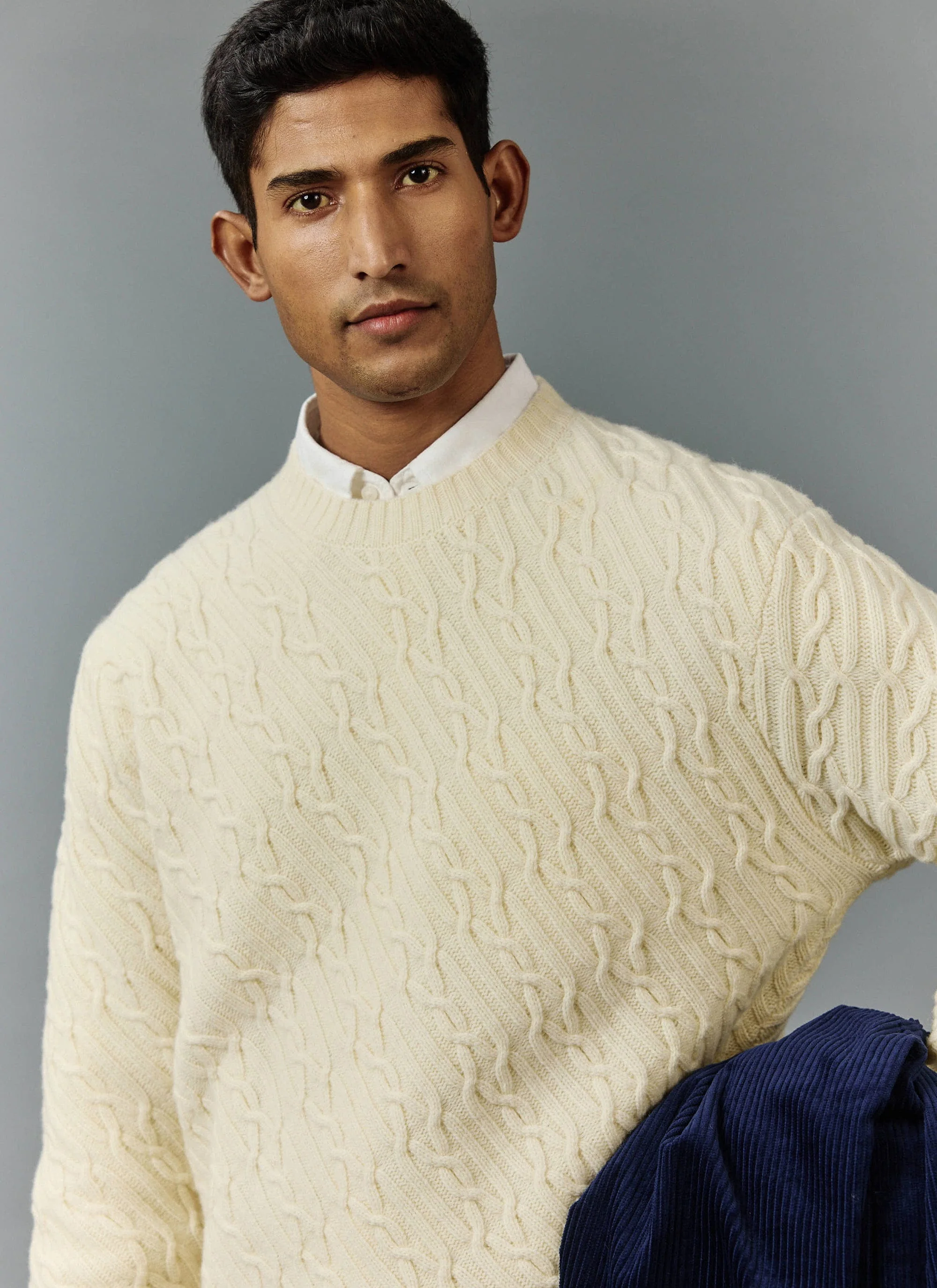 4950-melville-cable-knit-jumper-wool-cream-1.webp Melville Cable Knit Jumper | Wool | Cream