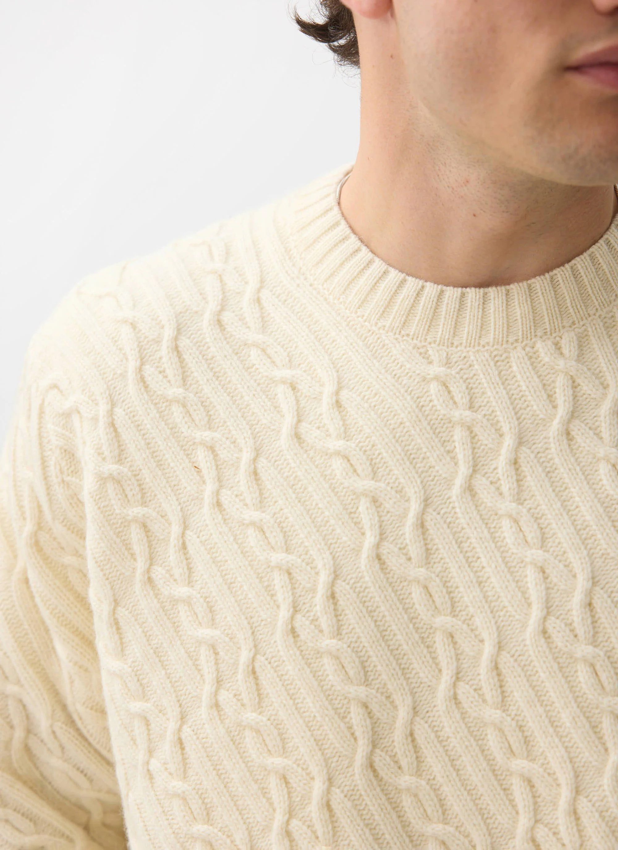 4950-melville-cable-knit-jumper-wool-cream-4.webp Melville Cable Knit Jumper | Wool | Cream