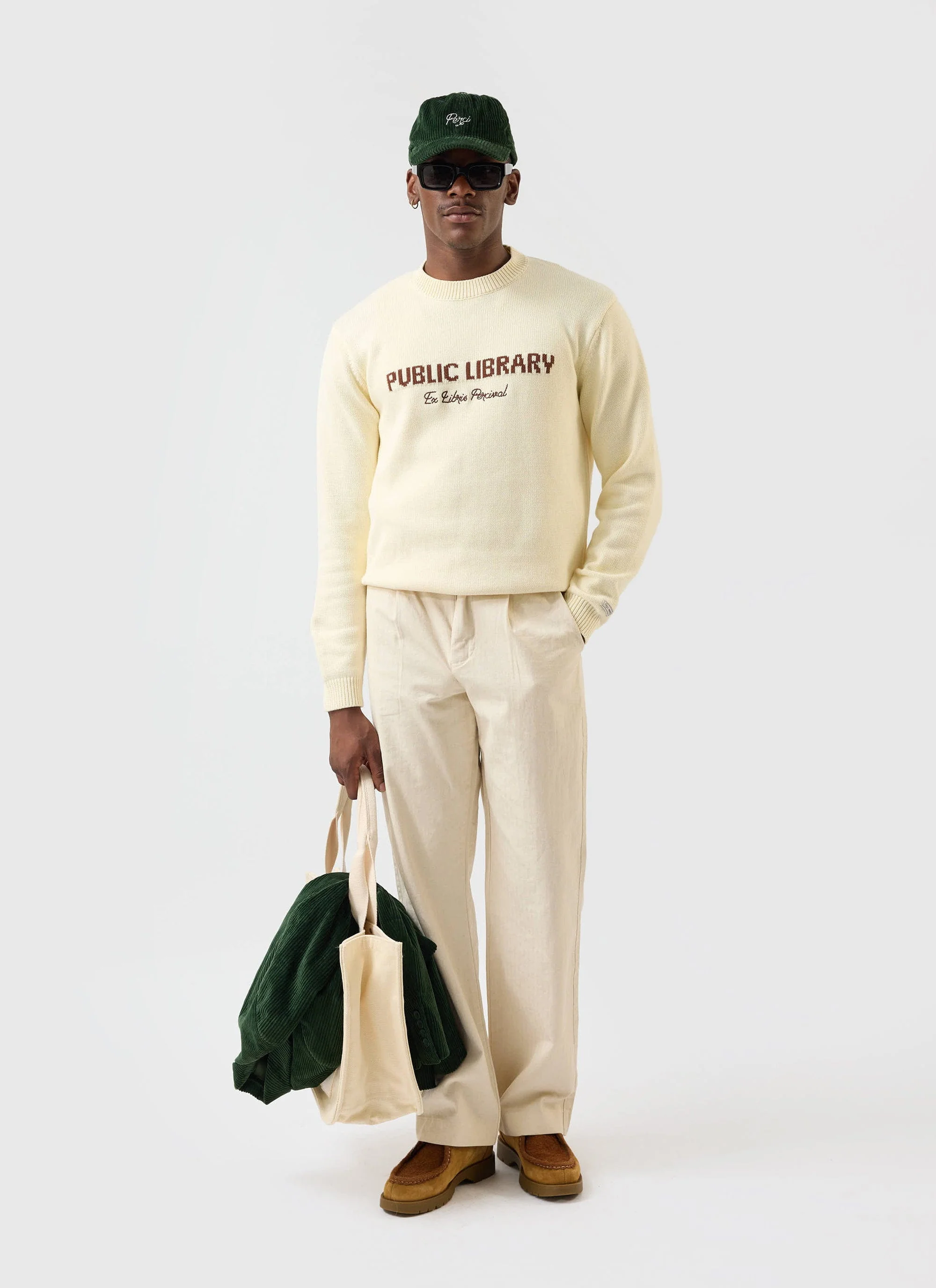 4971-public-library-knitted-crew-neck-jumper-wool-ecru-cream-3.webp Public Library Knitted Crew Neck Jumper | Wool | Ecru Cream